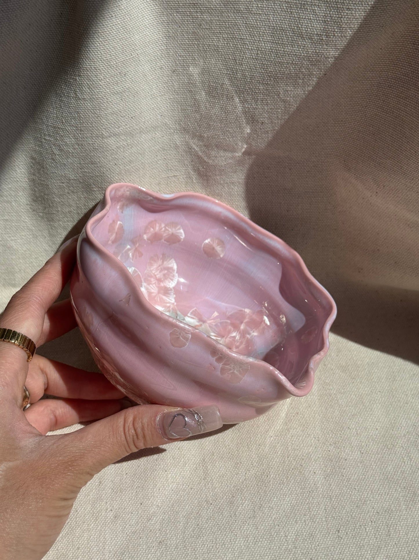 MATCHA BOWL RUFFLE PINK FLORAL KATAKUCHI 🌸