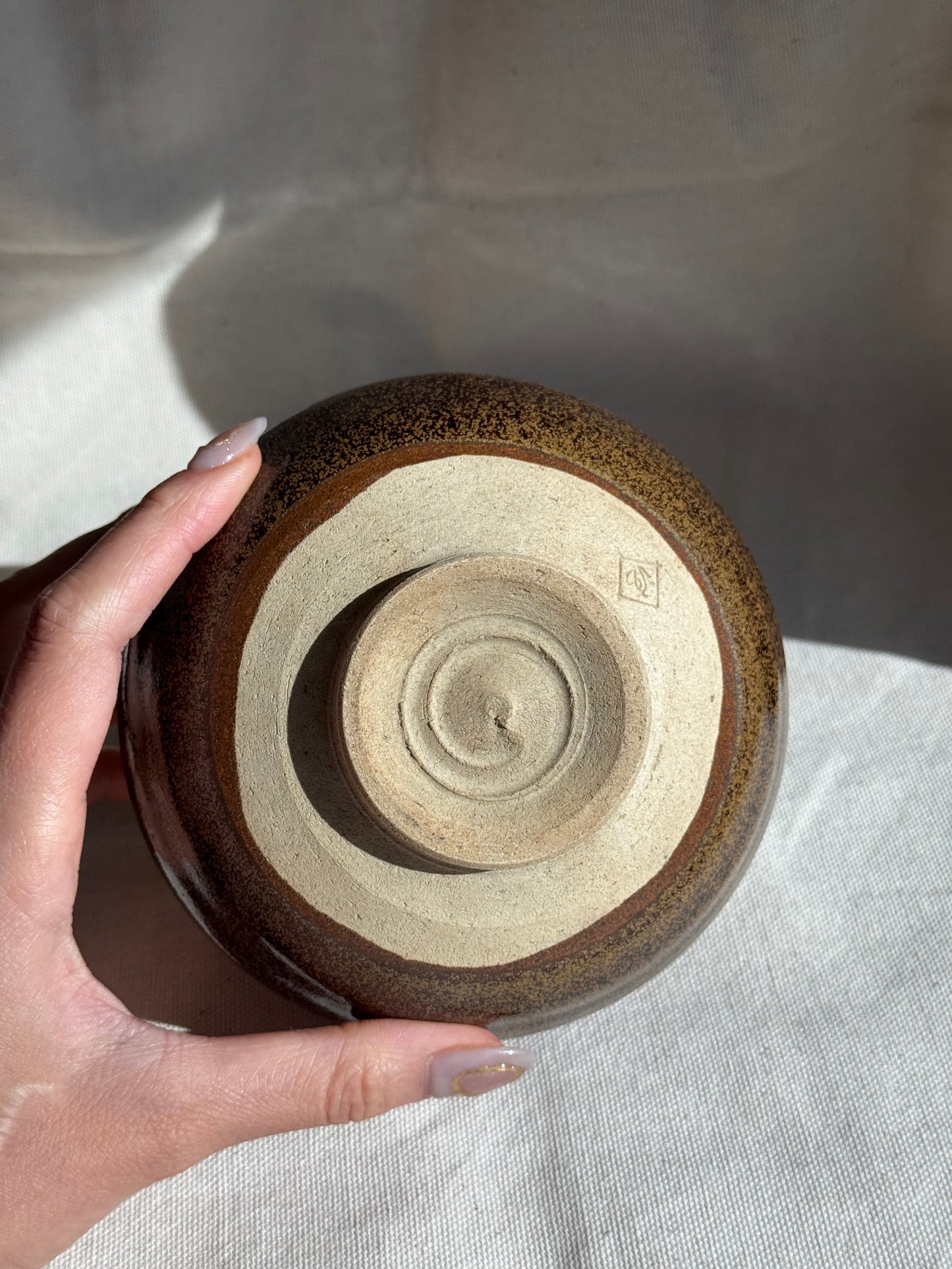 MATCHA BOWL KYO YAKI GOLDEN BROWN GLAZE πΈ