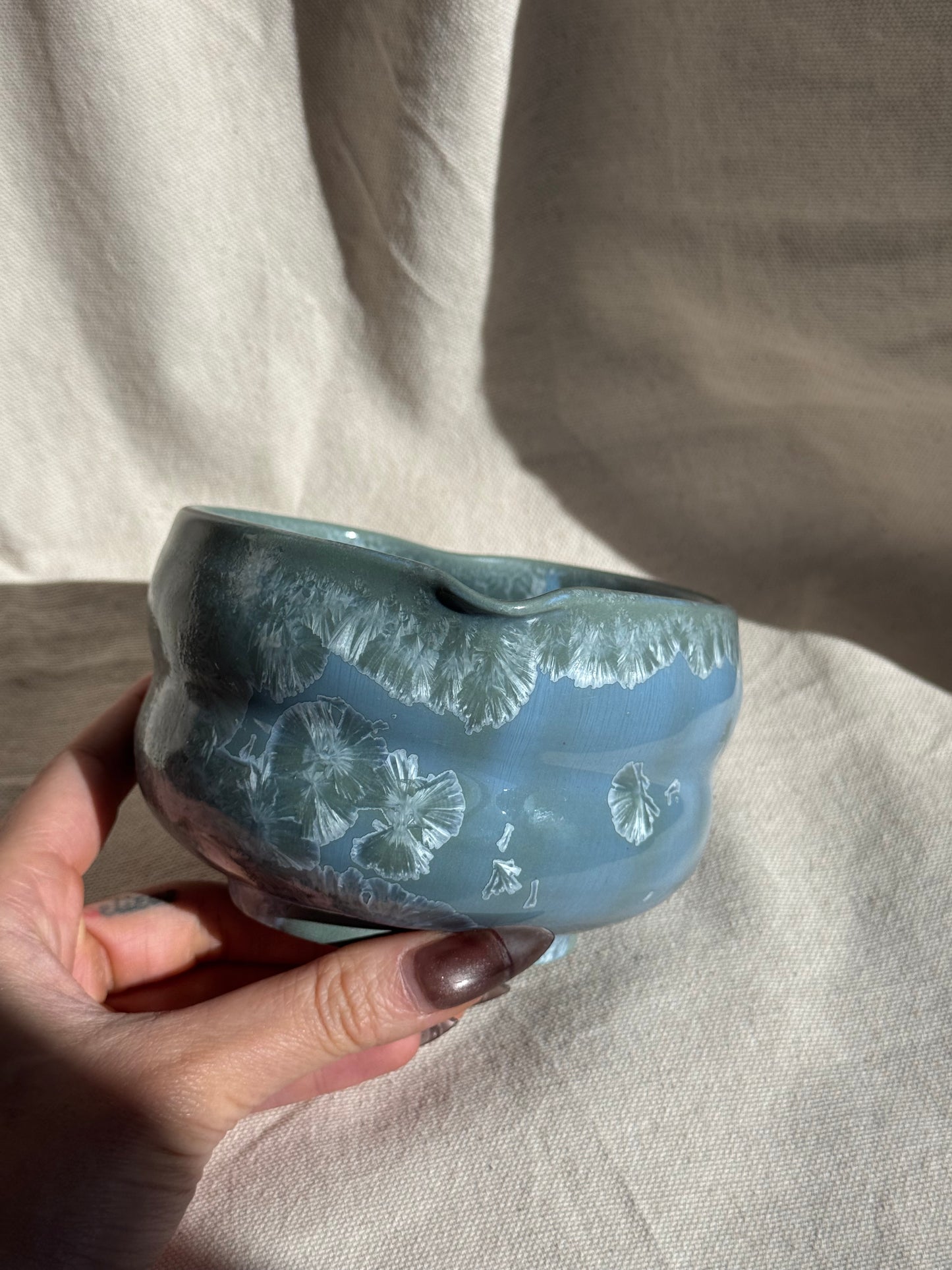 MATCHA BOWL TIMELESS LOVE BLUE GREEN OMBRE KATAKUCHI πΈ