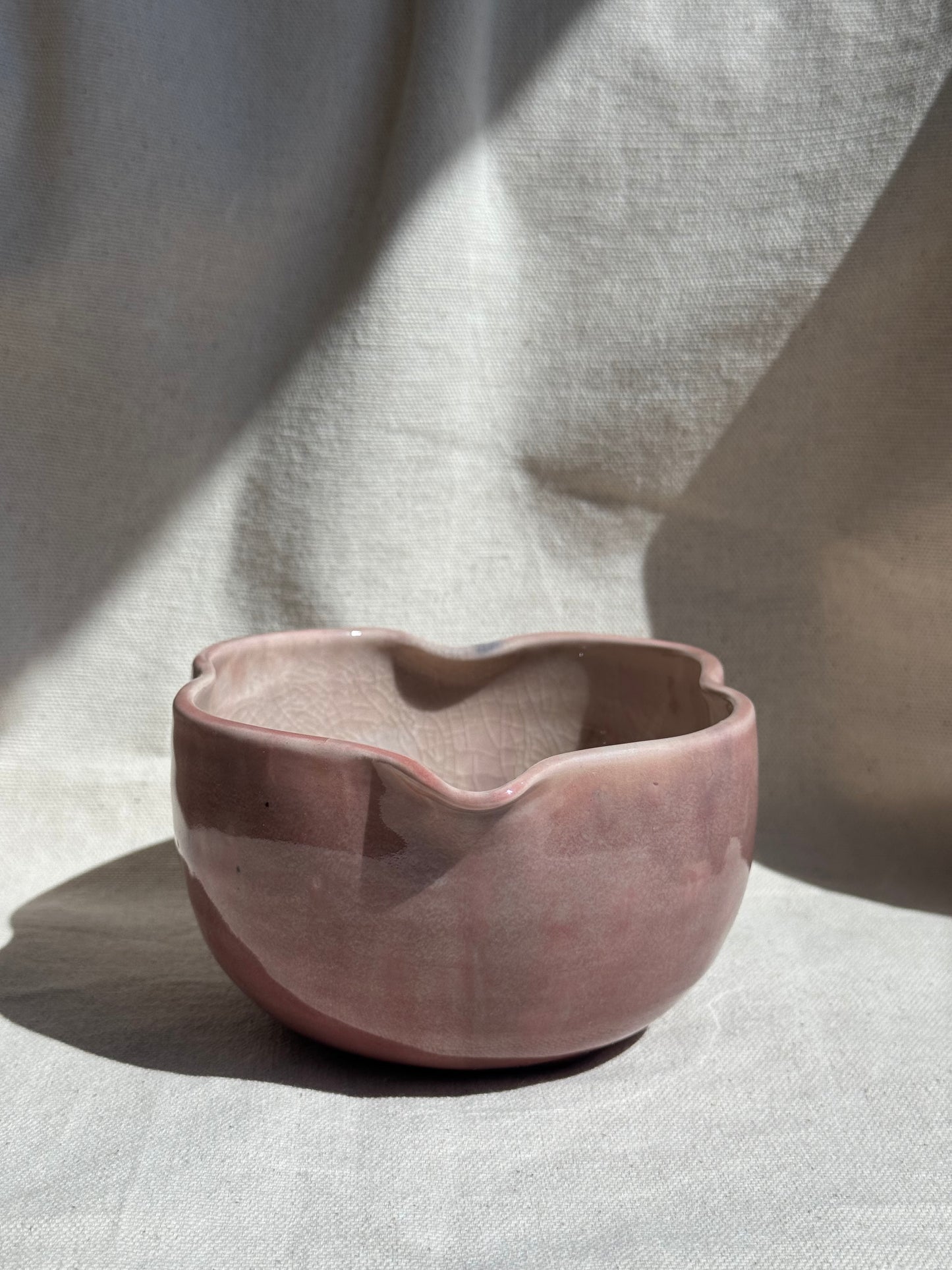 MATCHA BOWL MAROON IRREGULAR KATAKUCHI πΈ