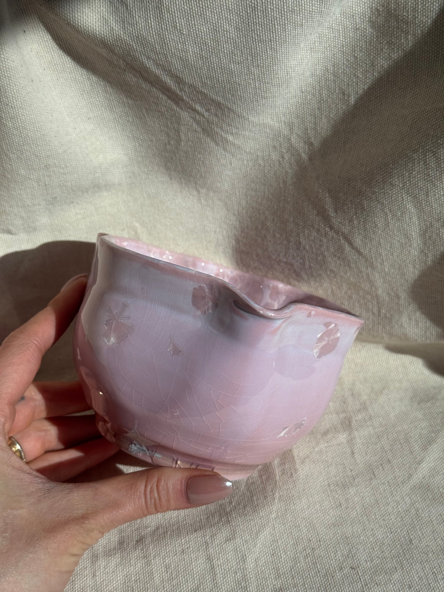 MATCHA BOWL PINK FLORAL KATAKUCHI πΈ