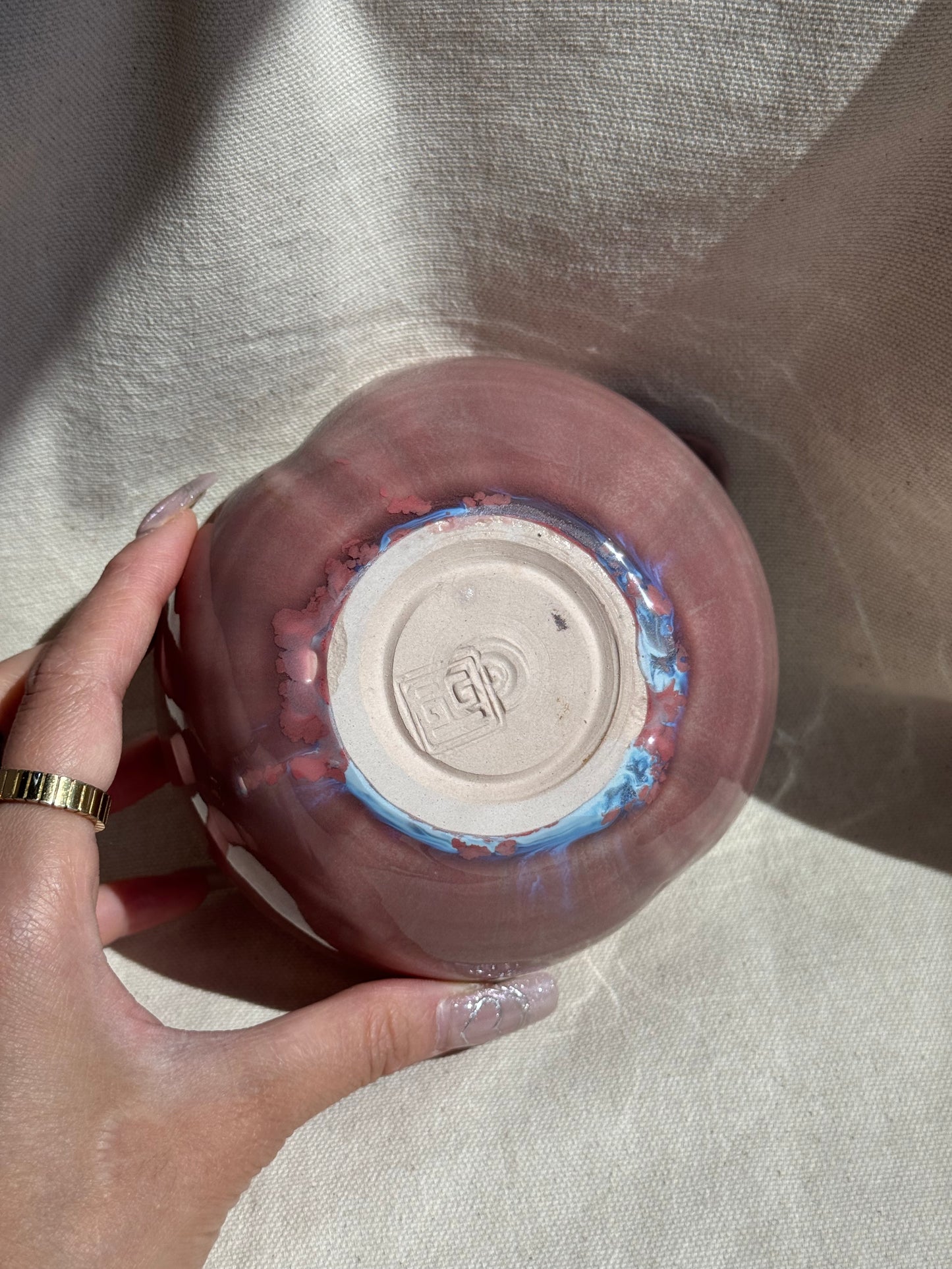 MATCHA BOWL MAROON IRREGULAR KATAKUCHI πΈ