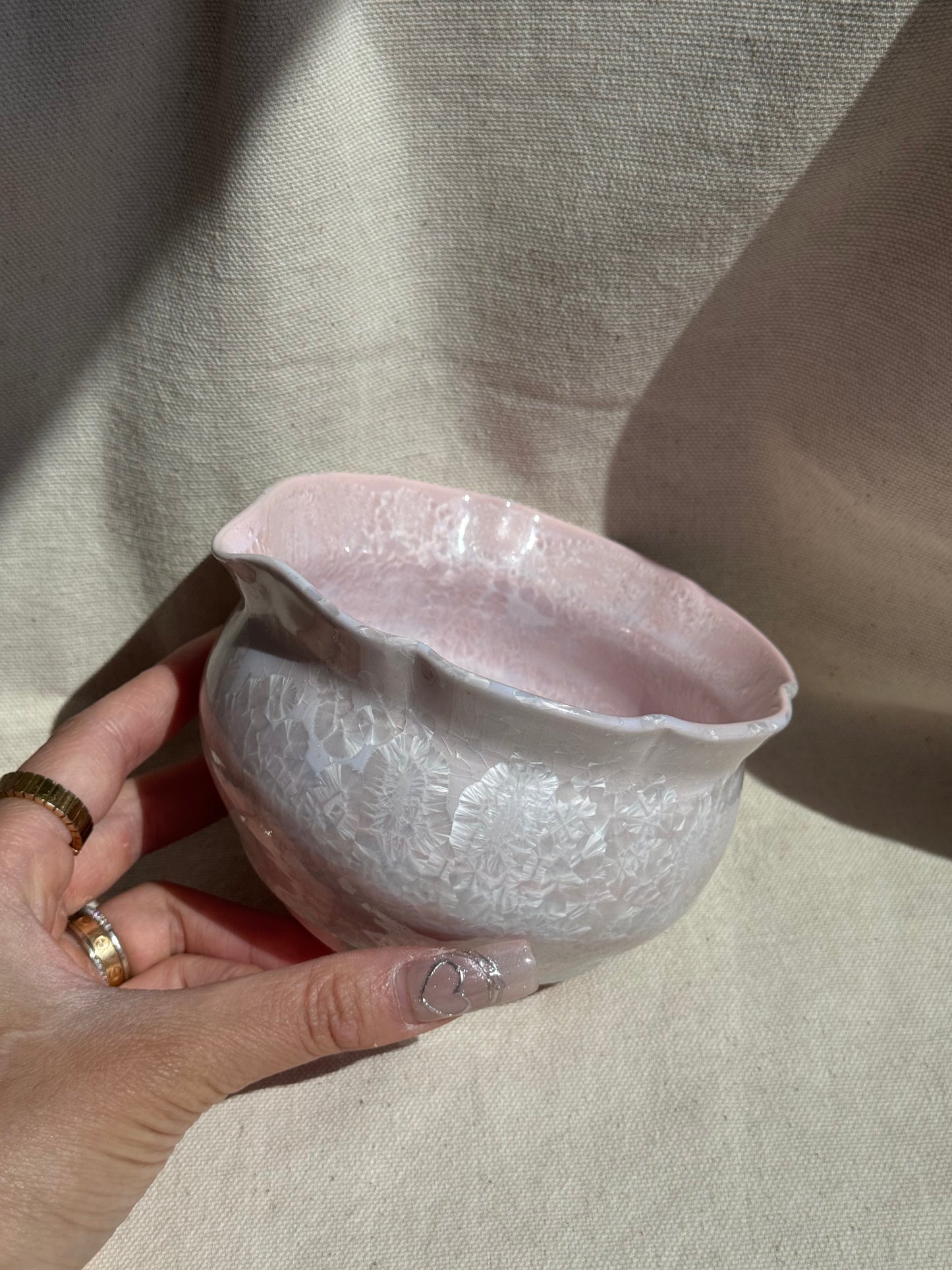 MATCHA BOWL POWDER PINK MARBLE AFLORAL KATAKUCHI πΈ