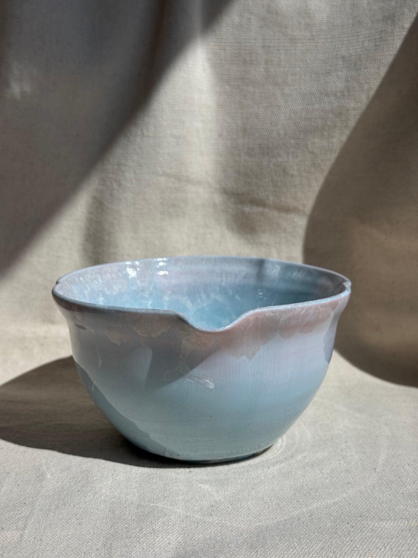 MATCHA BOWL BLUE PINK OMBRE FLORAL KATAKUCHI πΈ
