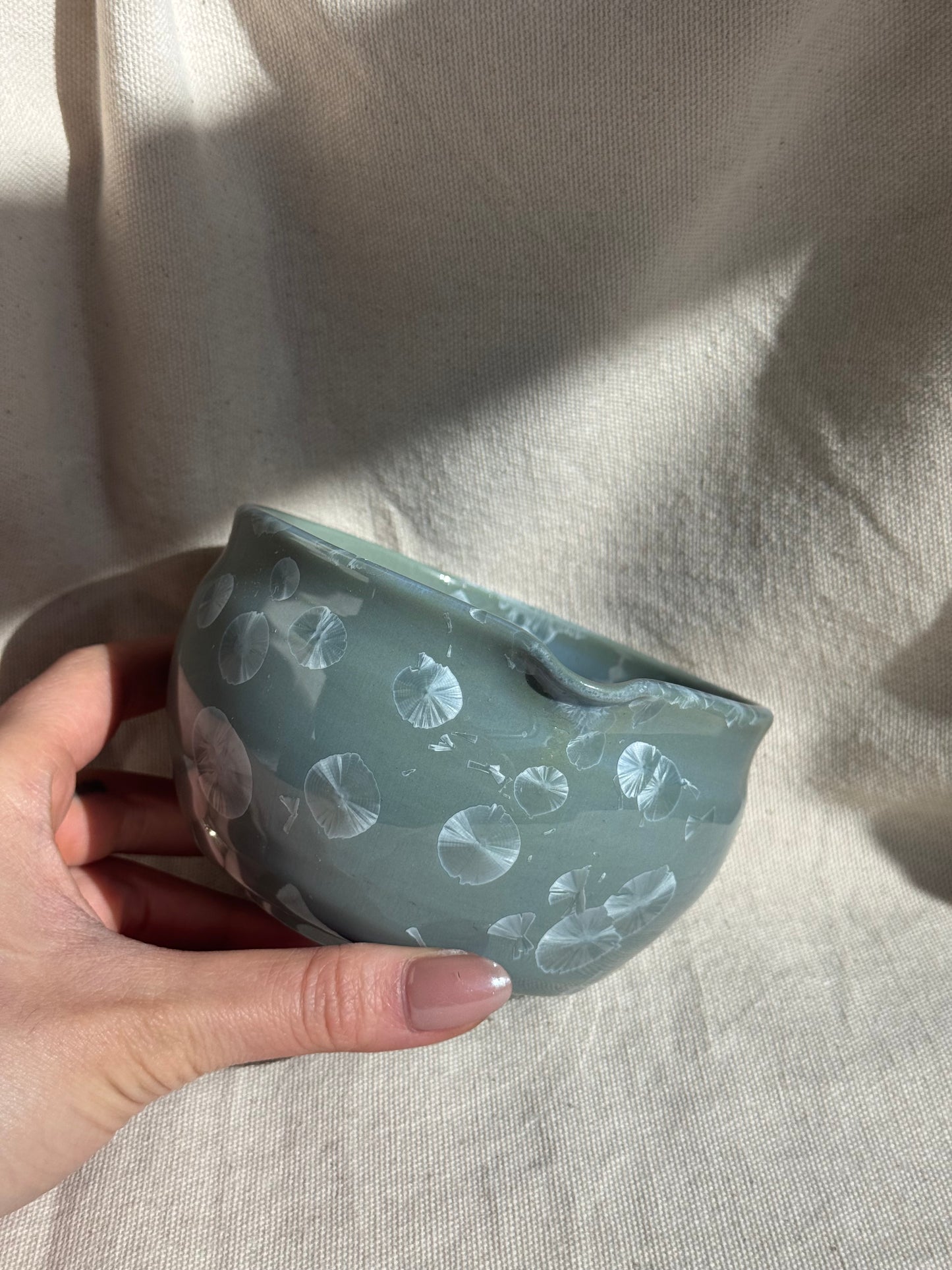 MATCHA BOWL SAGE GREEN GLAZE KATAKUCHI πΈ