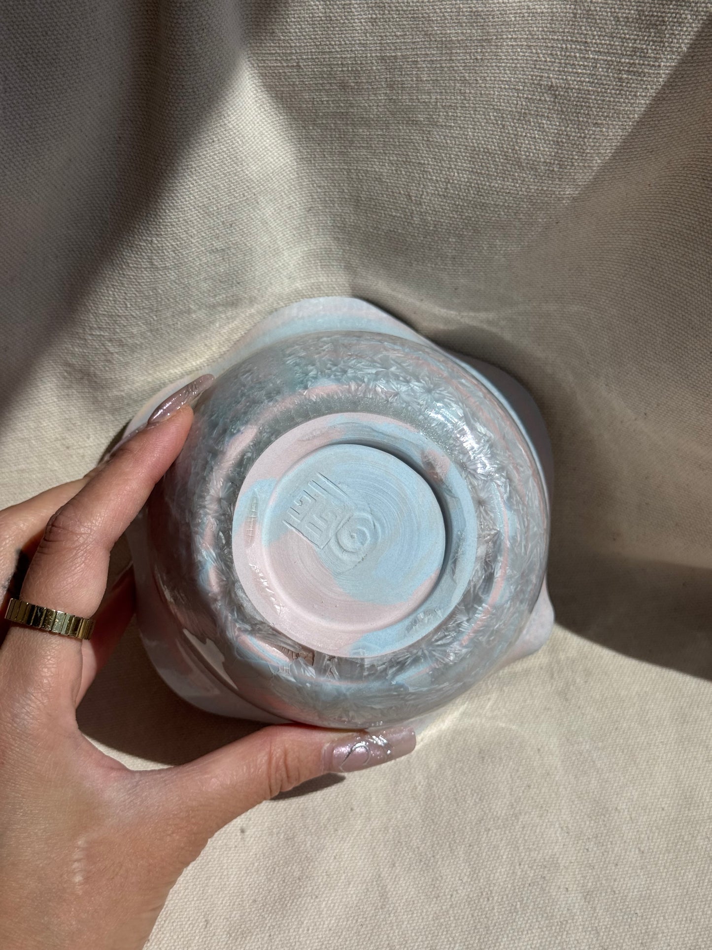 MATCHA BOWL RAINBOW WAVY FLORAL KATAKUCHI 🌸