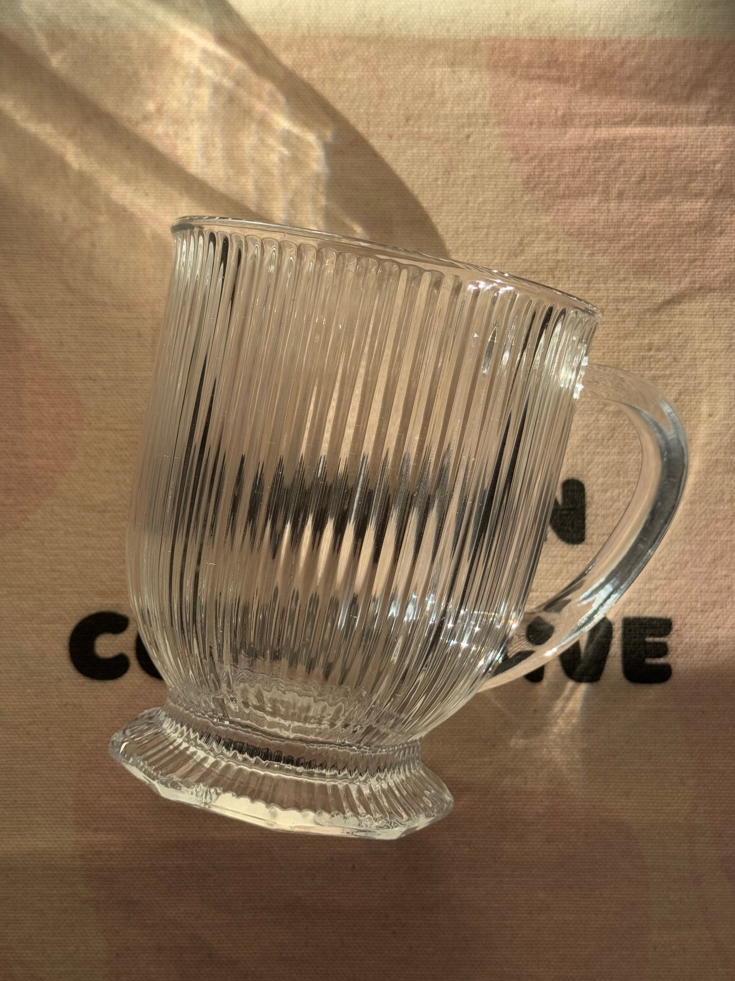 STRIPED GLASS MUG 🌸
