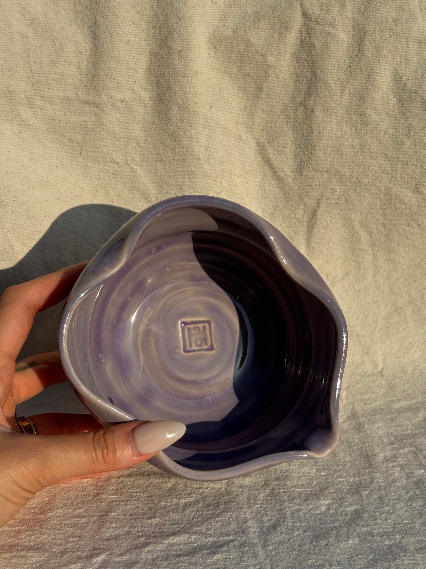 MATCHA BOWL PURPLE GLAZE KATAKUCHI 🌸