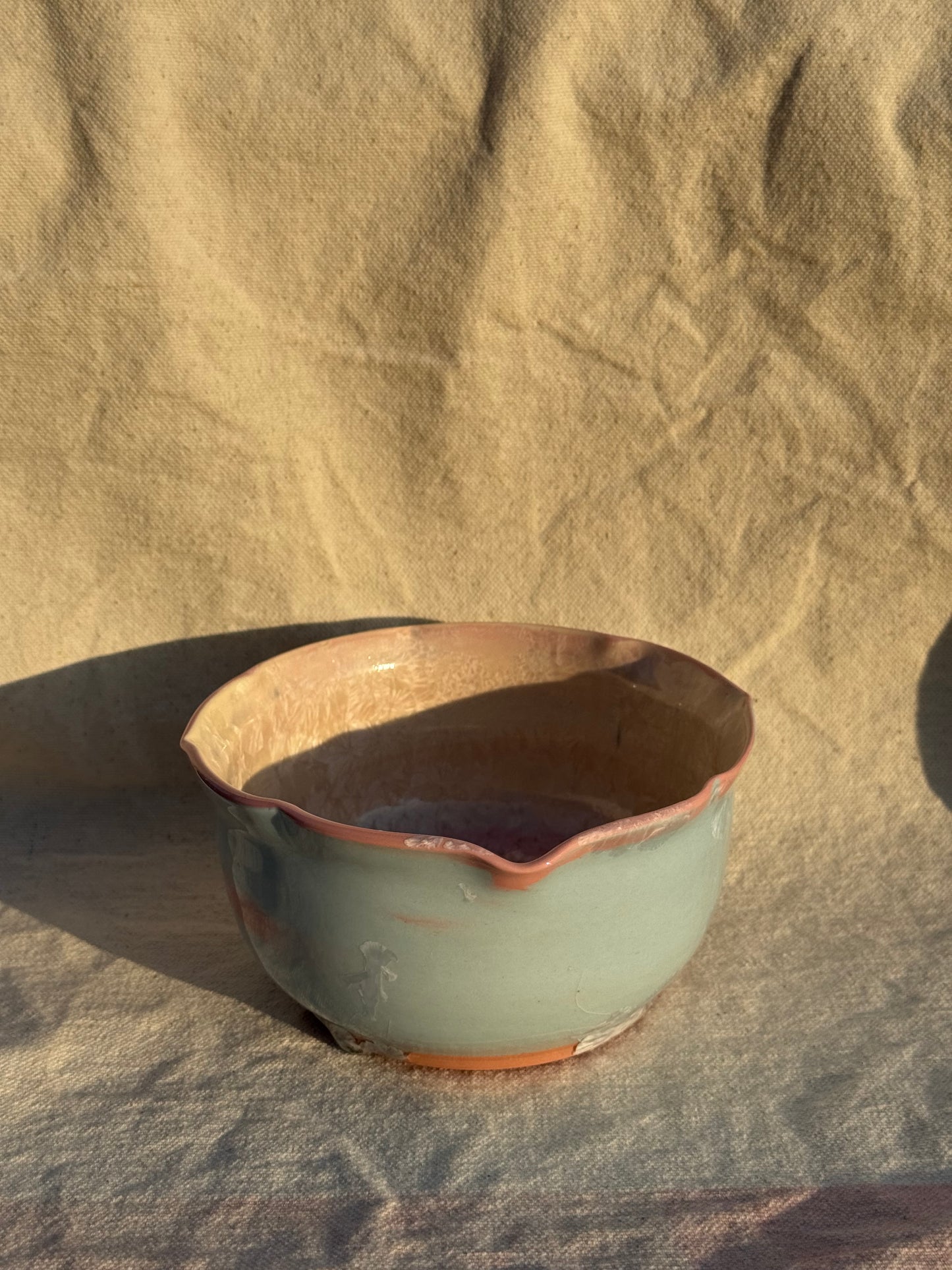 MATCHA BOWL FLORAL 2 TONE KATAKUCHI 🌸