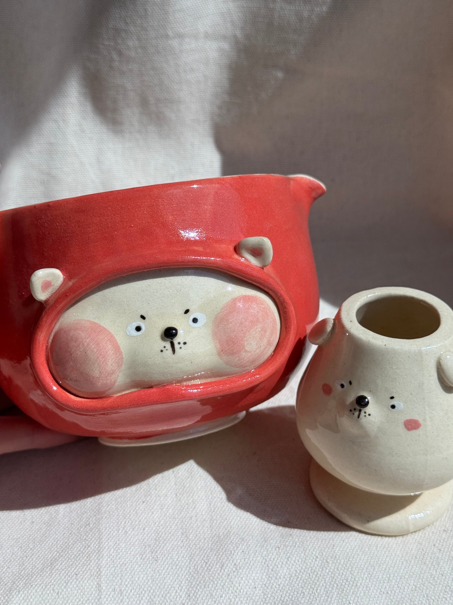 MATCHA BOWL RED DOGGY KATAKUCHI SET πΈ