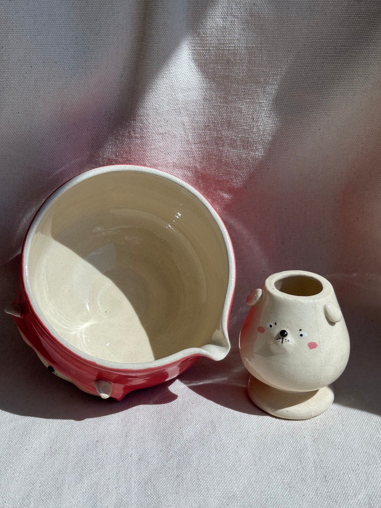 MATCHA BOWL RED DOGGY KATAKUCHI SET πΈ