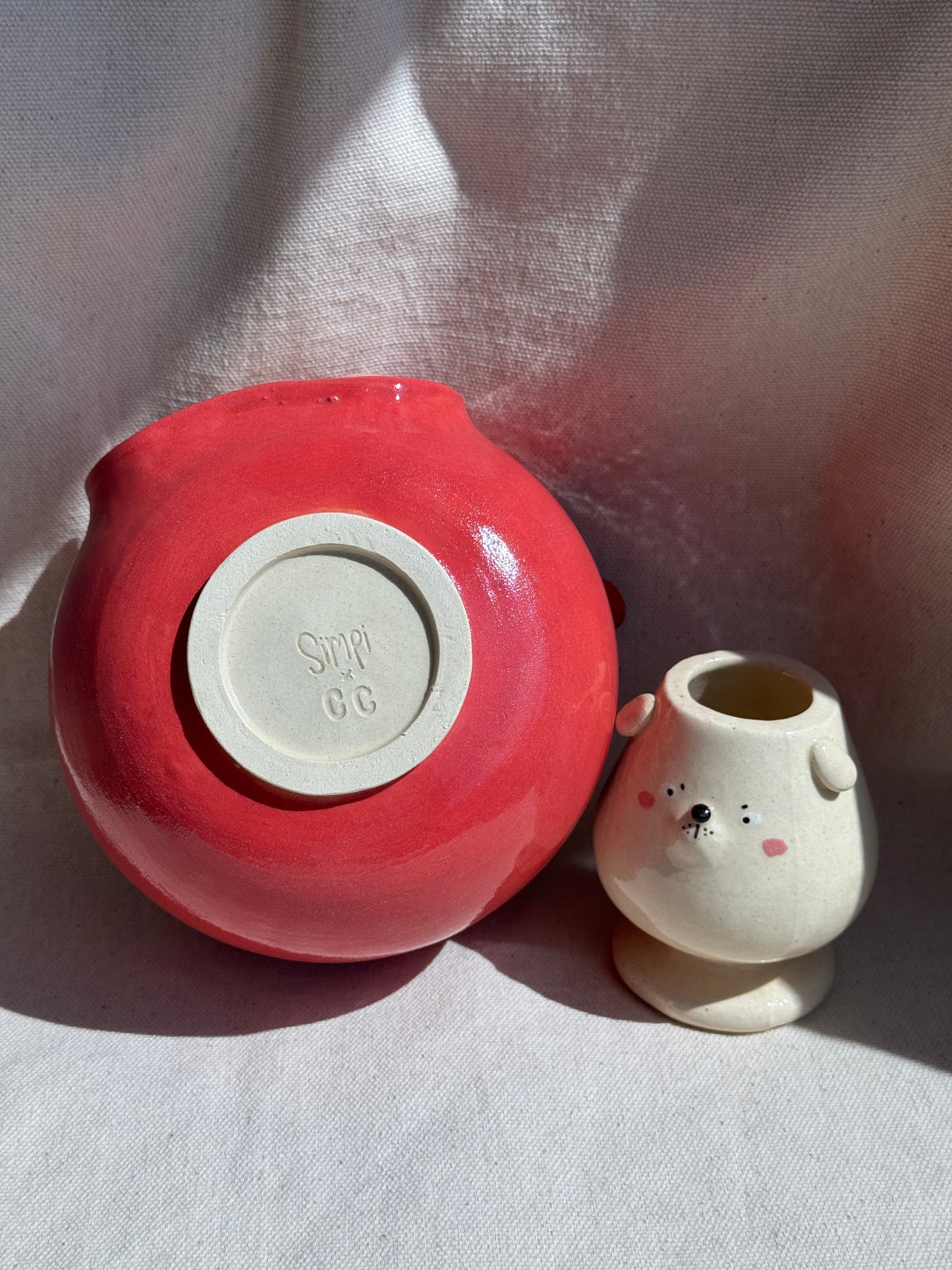 MATCHA BOWL RED DOGGY KATAKUCHI SET πΈ