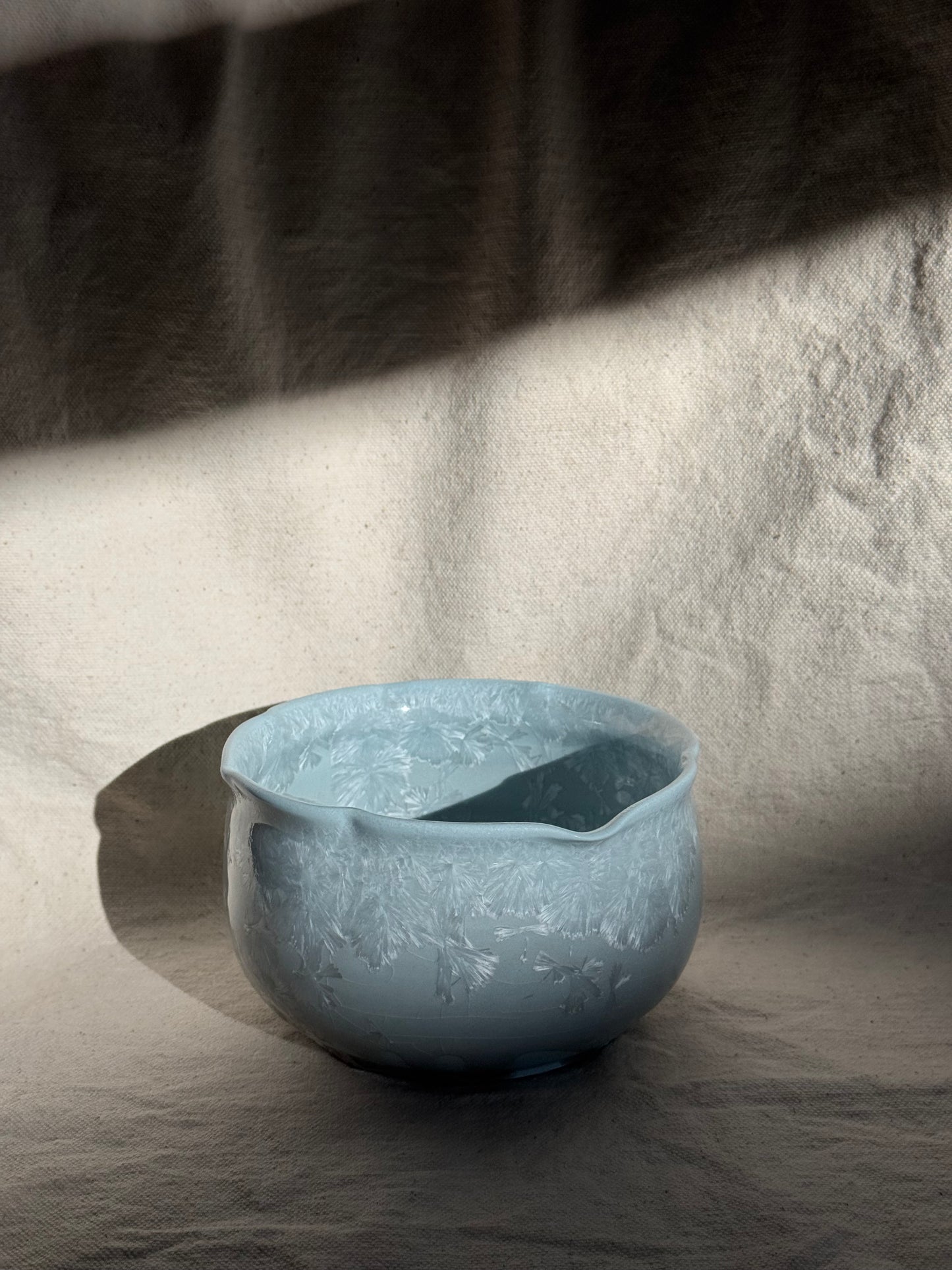 MATCHA BOWL BABY BLUE FLORAL KATAKUCHI 🌸