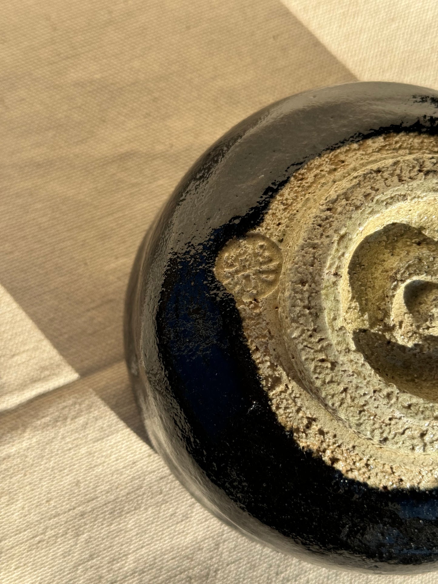 MATCHA TEA BOWL KURO RAKU - KICHIZAEMON 🌸