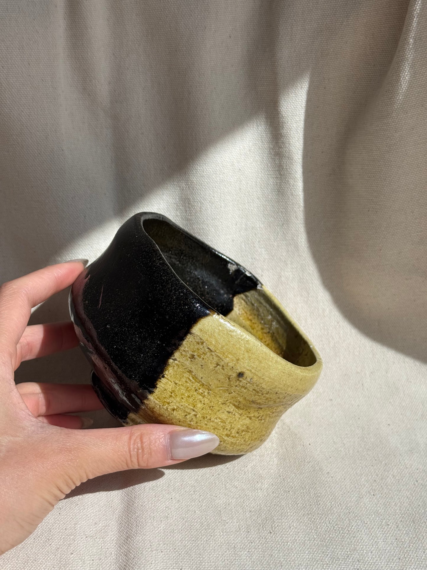 MATCHA BOWL 2 TONE KURO RAKU by KICHIZAEMON πΈ