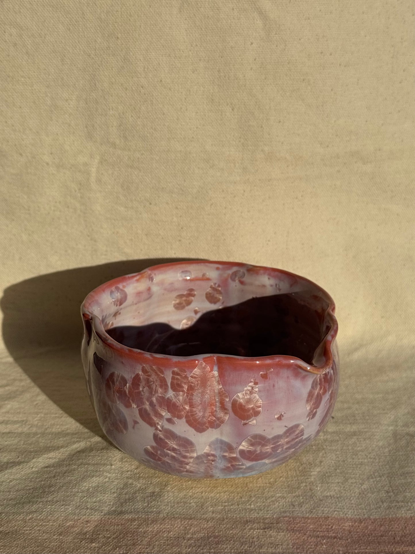 TEA BOWL PINK FLORAL KATAKUCHI 🌸