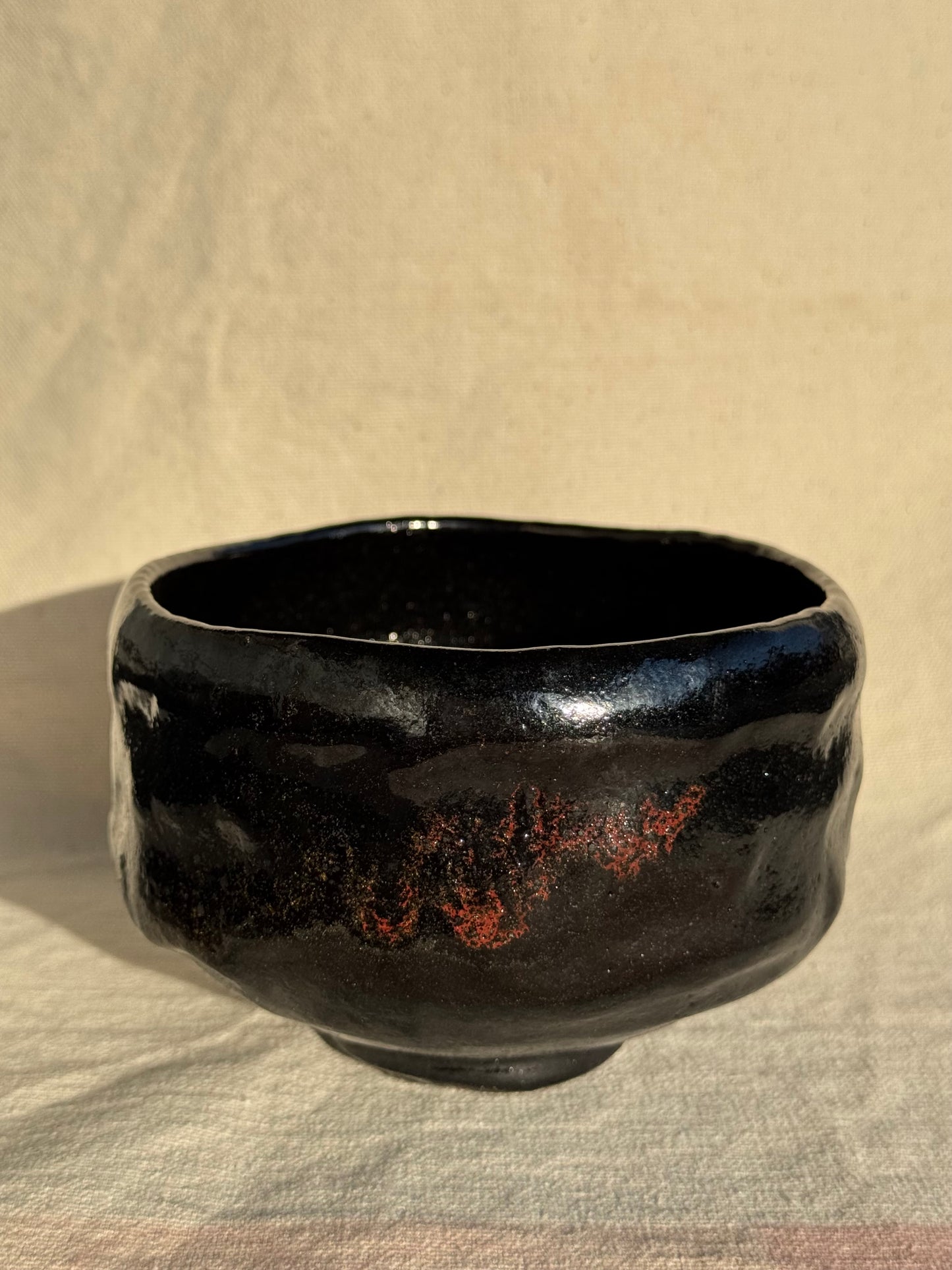 MATCHA TEA BOWL KURO RAKU 🌸