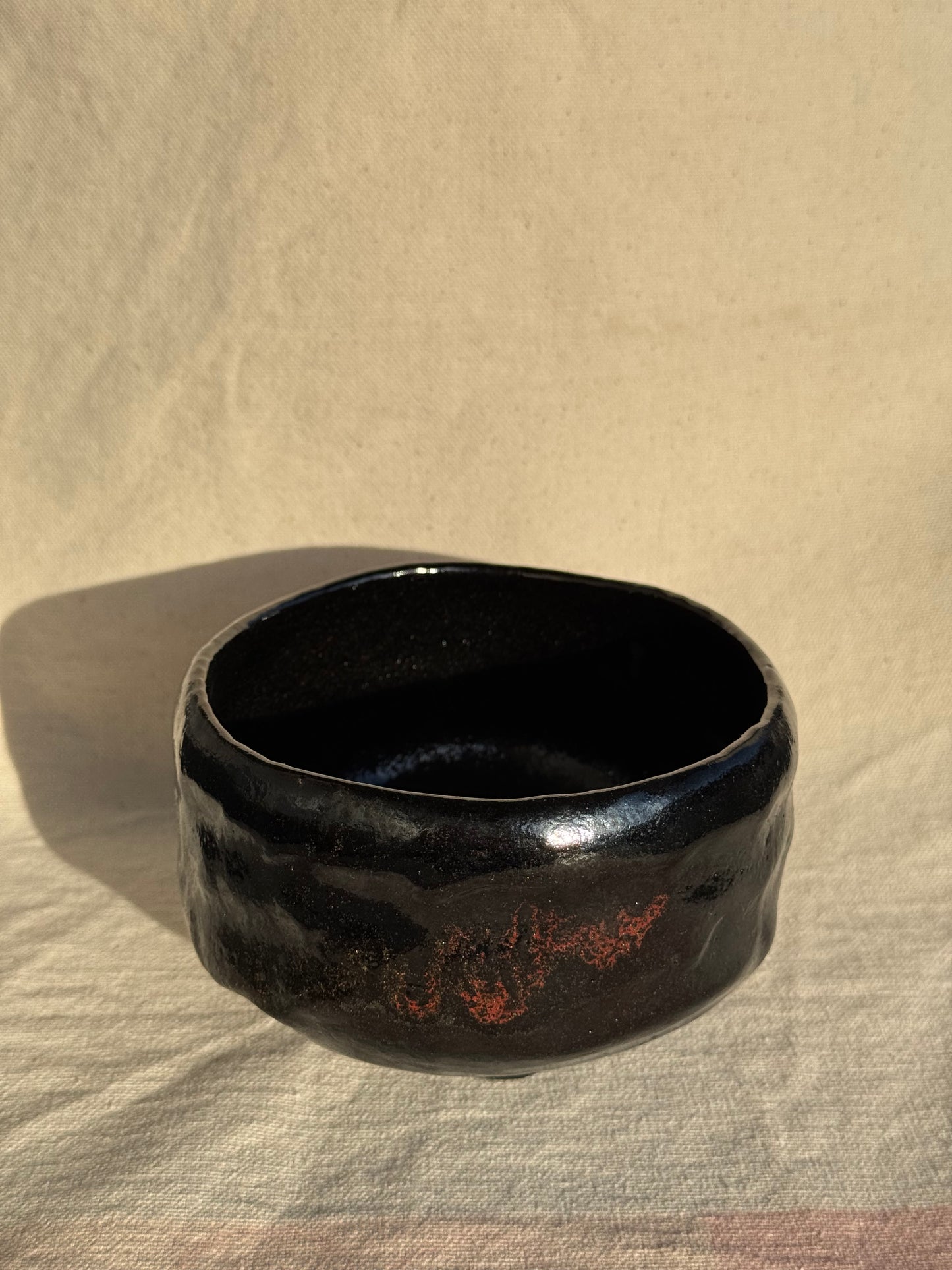 MATCHA TEA BOWL KURO RAKU 🌸