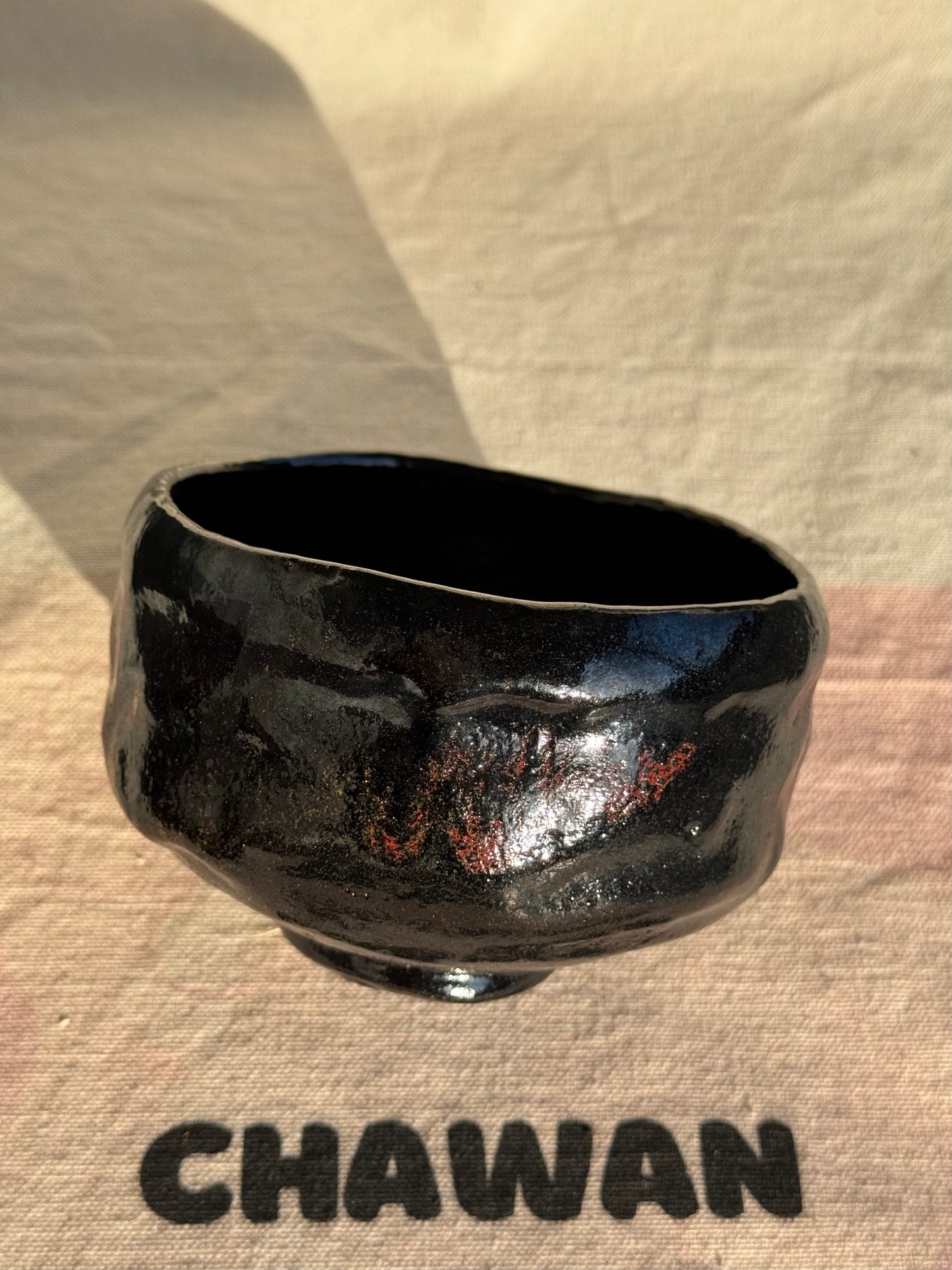 MATCHA TEA BOWL KURO RAKU 🌸
