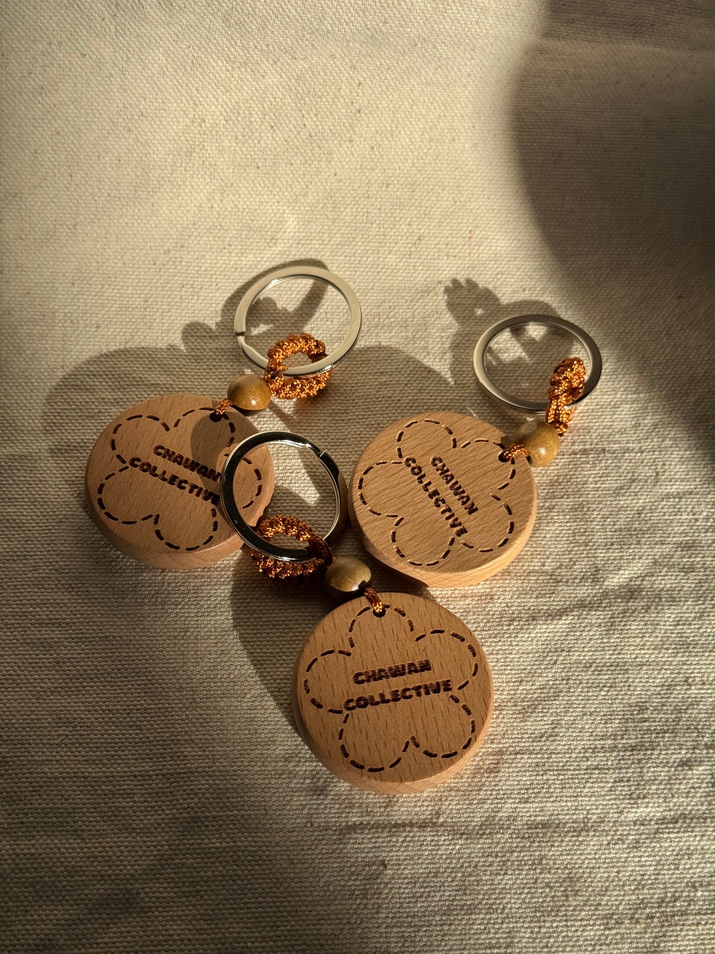 CC BEECH WOOD KEYCHAIN 🌸