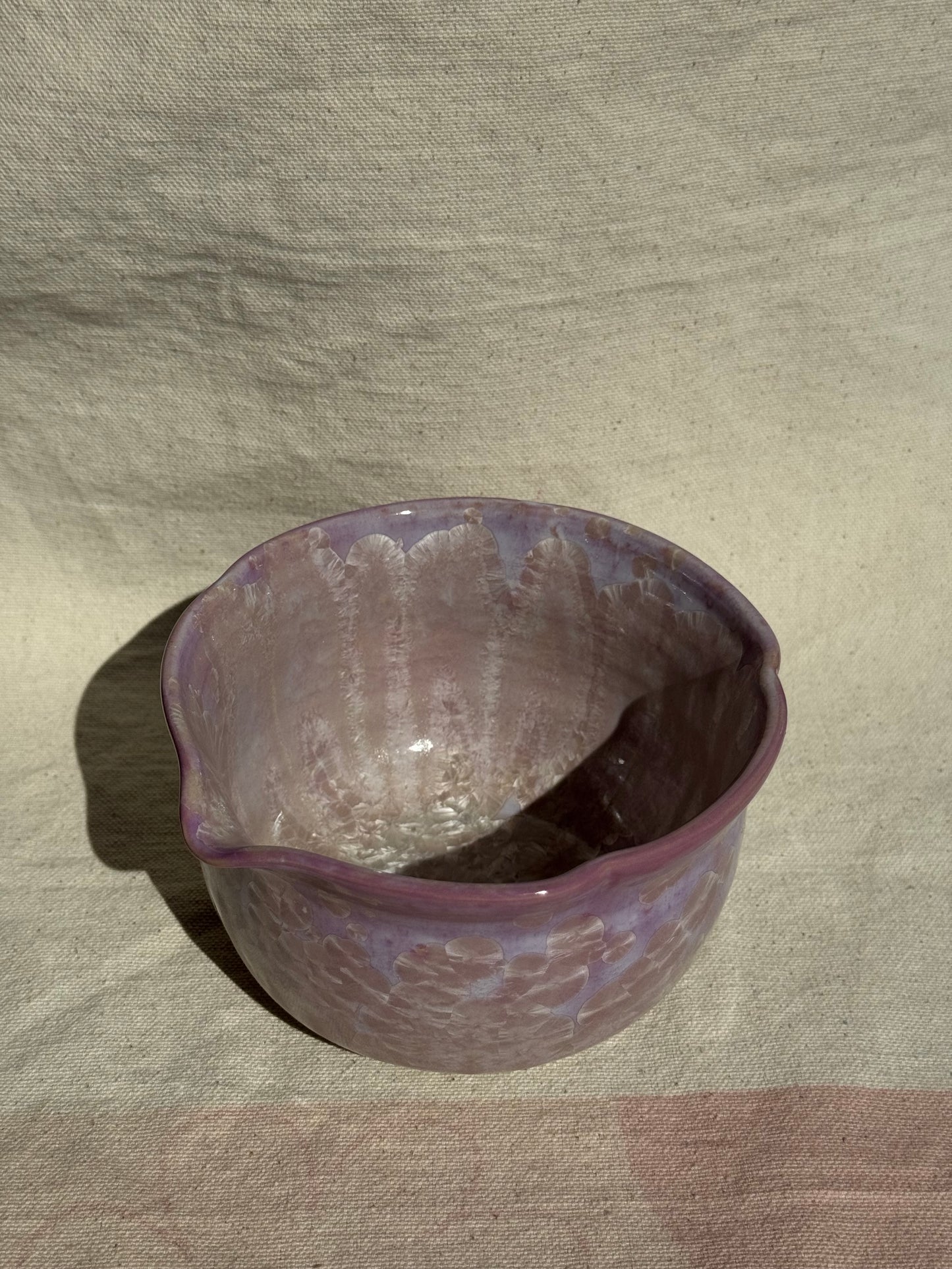 MATCHA BOWL LILAC FLORAL KATAKUCHI 🌸