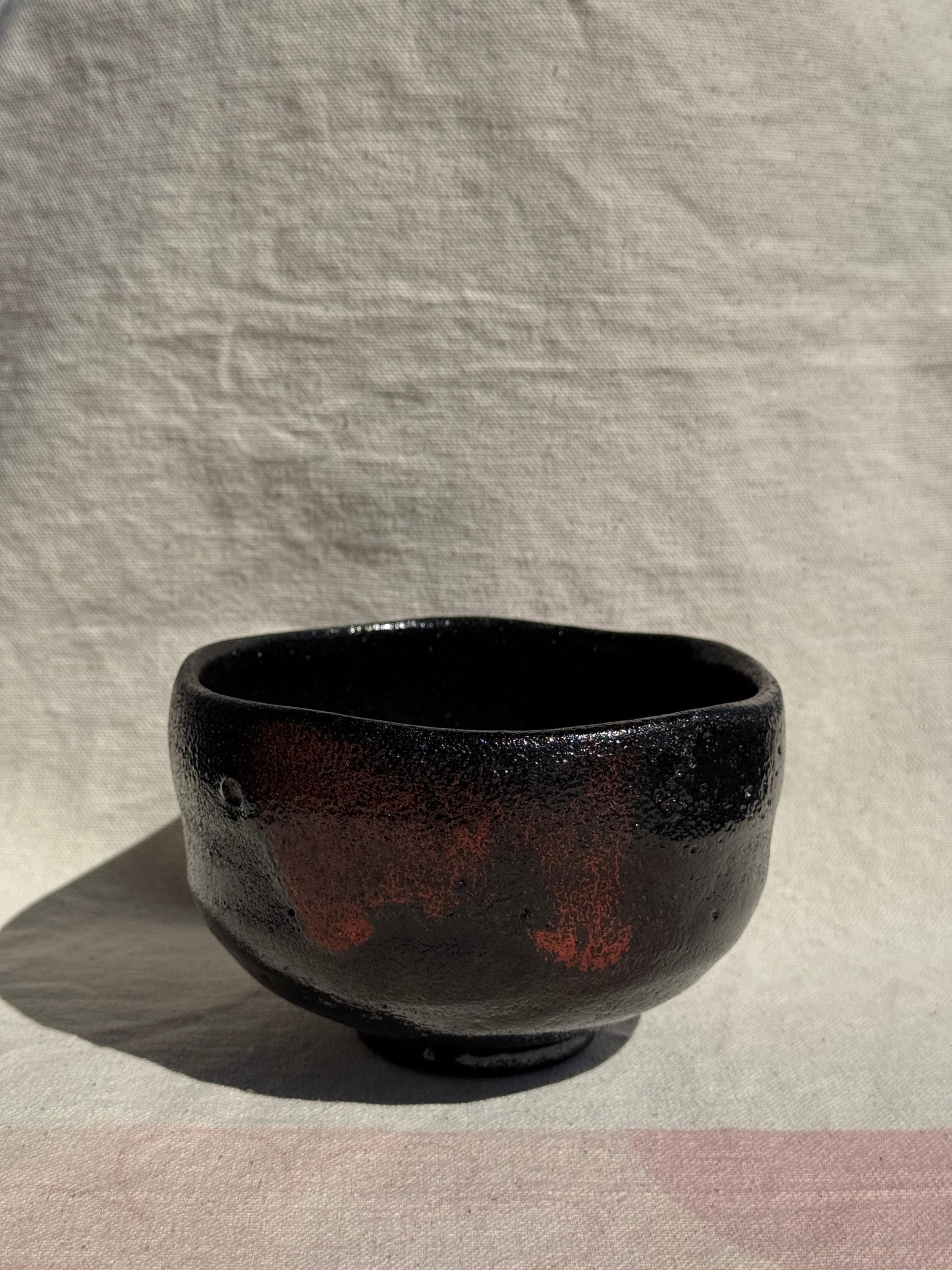 MATCHA TEA BOWL KURO RAKU 🌸