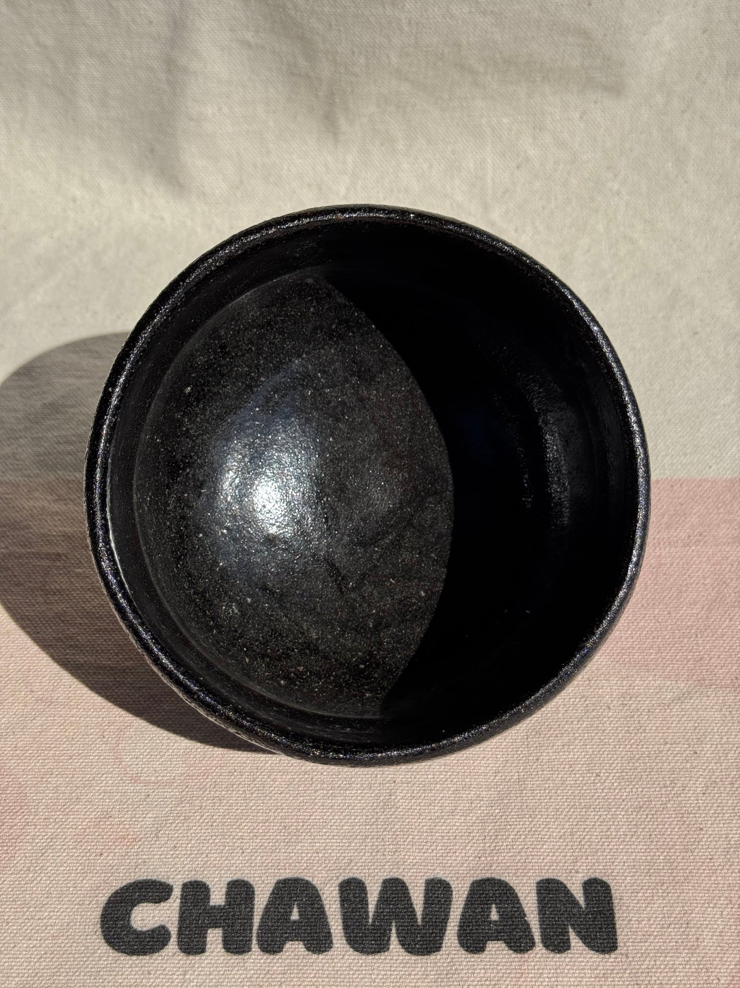 MATCHA TEA BOWL KURO RAKU 🌸