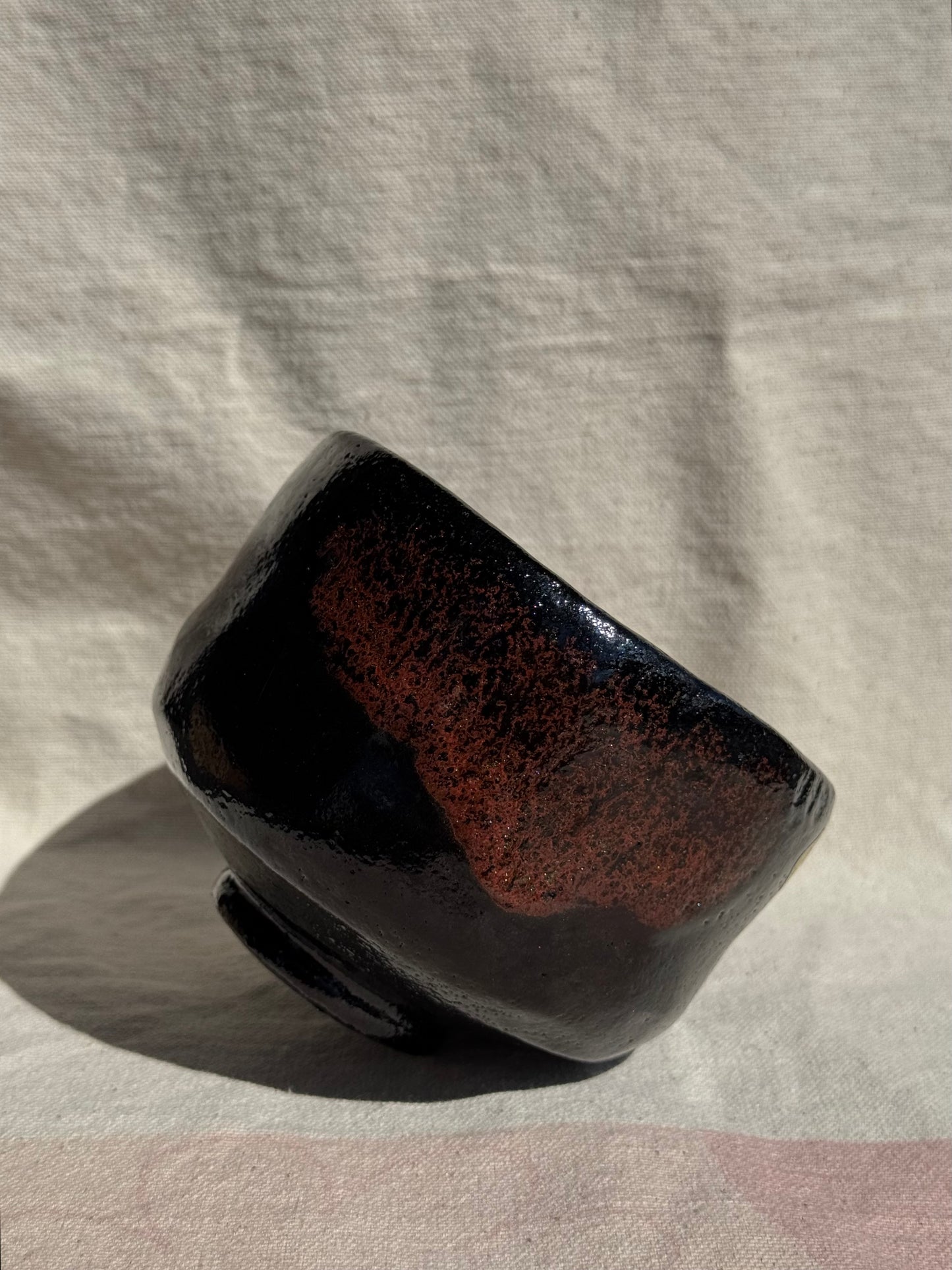 MATCHA TEA BOWL KURO RAKU -HEIAN MATSURAKU 🌸