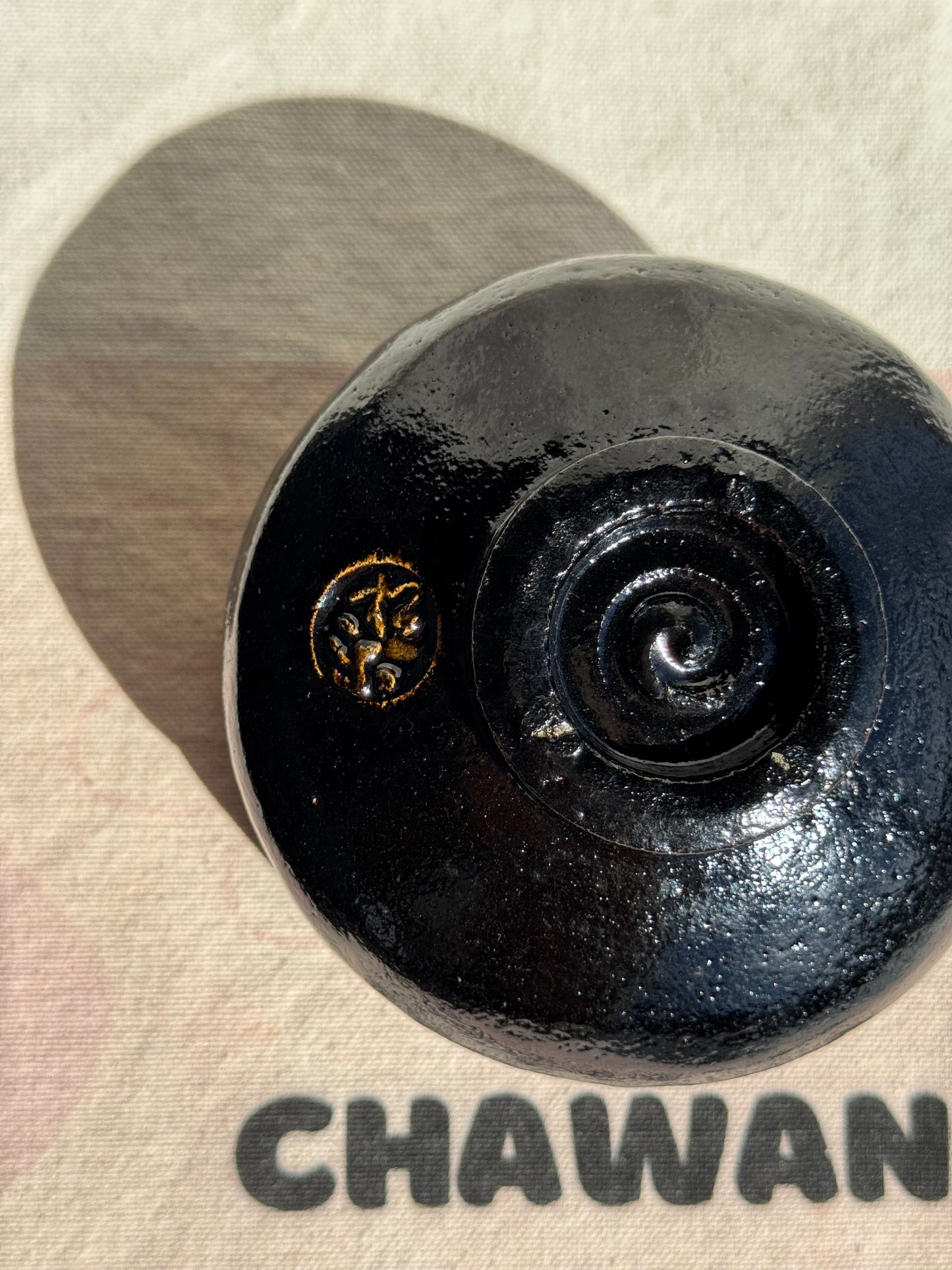 MATCHA TEA BOWL KURO RAKU -HEIAN MATSURAKU 🌸