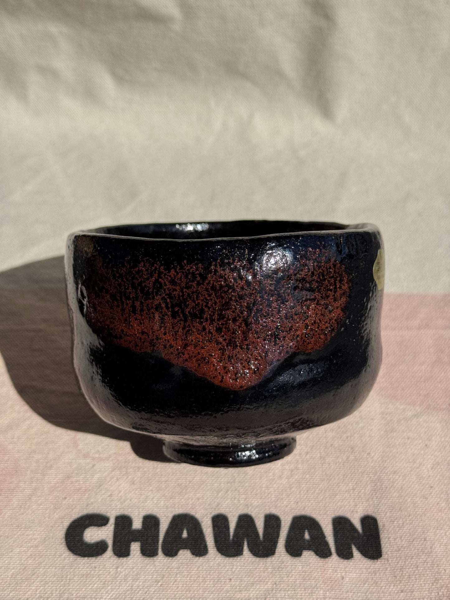 MATCHA TEA BOWL KURO RAKU -HEIAN MATSURAKU 🌸