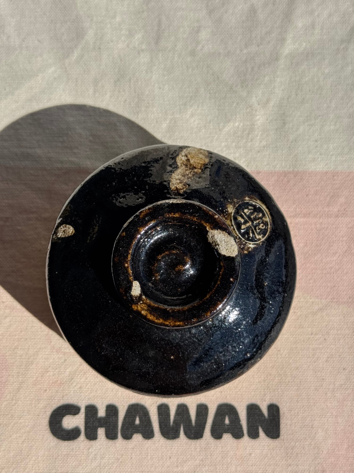 MATCHA TEA BOWL KURO RAKU WHTE GLAZE 🌸