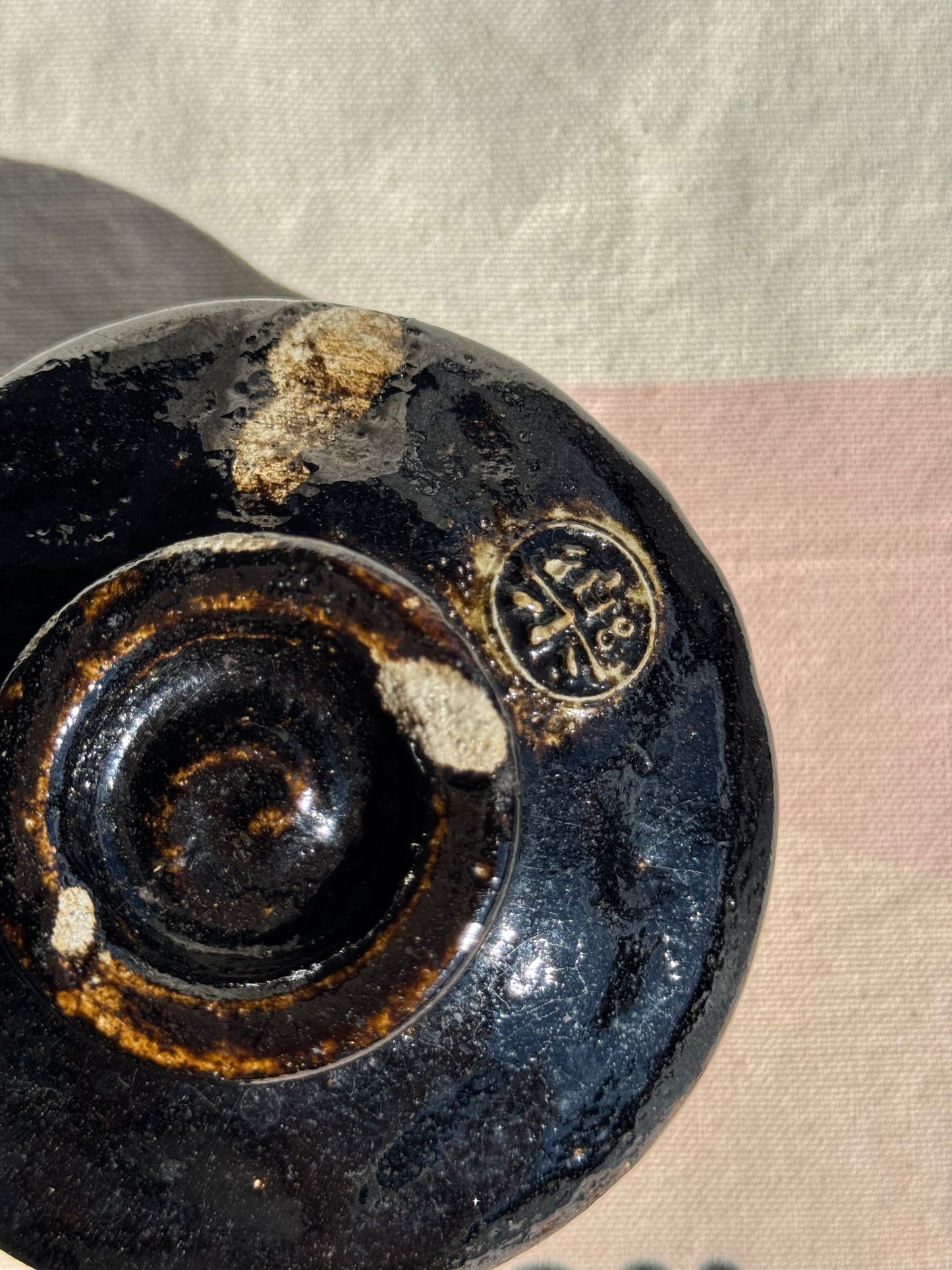 MATCHA TEA BOWL KURO RAKU WHTE GLAZE 🌸