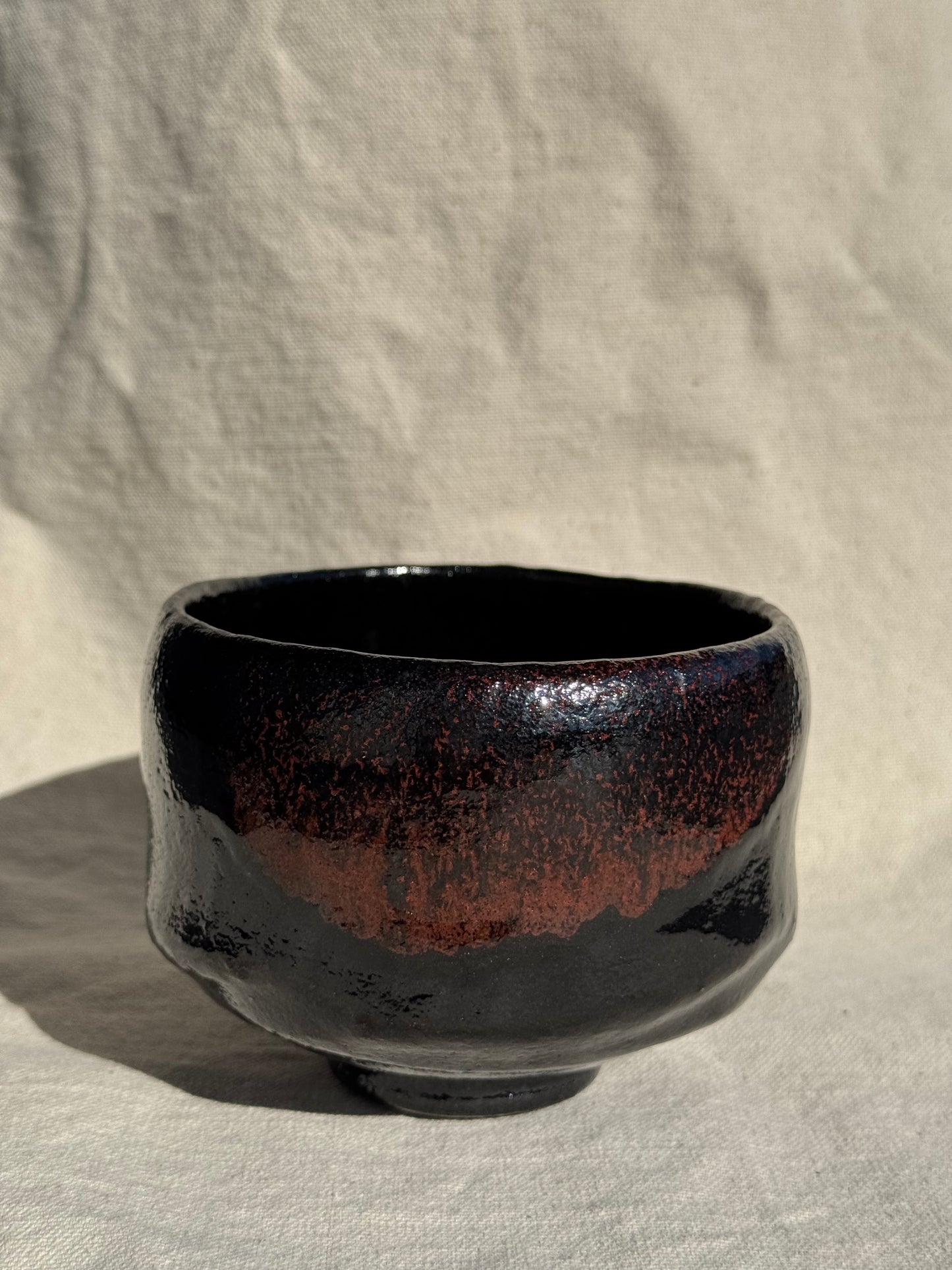 MATCHA TEA BOWL KURO RAKU - SASAKI SHORAKU 🌸