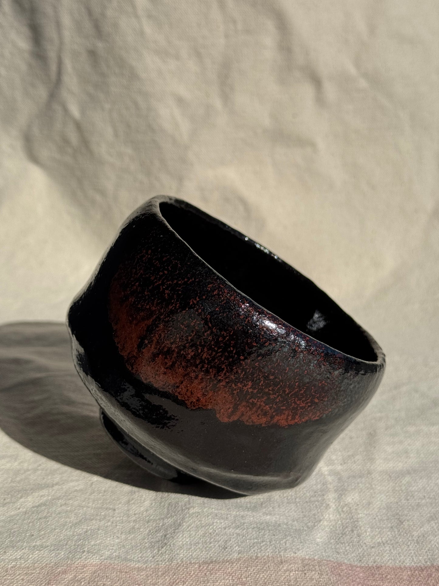 MATCHA TEA BOWL KURO RAKU - SASAKI SHORAKU 🌸