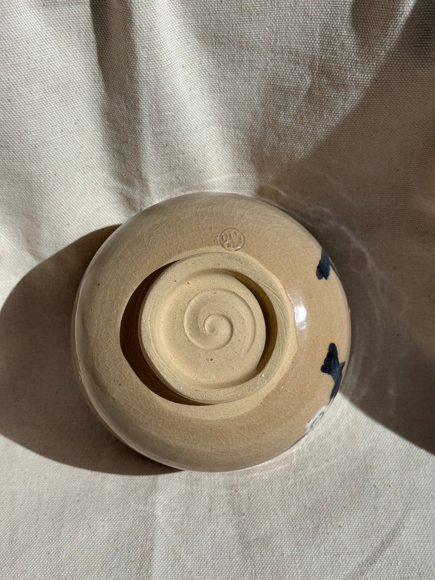 MATCHA BOWL KYO YAKI PLUM FLOWERS HANDPAINTED 🌸