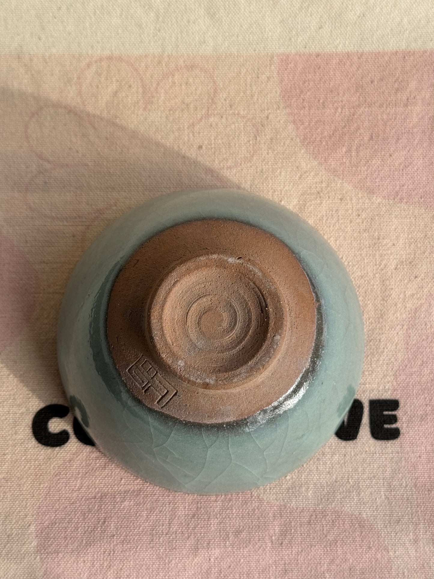 MATCHA BOWL GREEN BLUE CRACK GLAZE 🌸