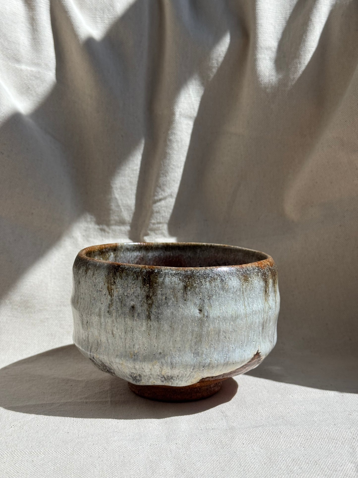 MATCHA BOWL OHI WHITE DRIPPING GLAZE πΈ