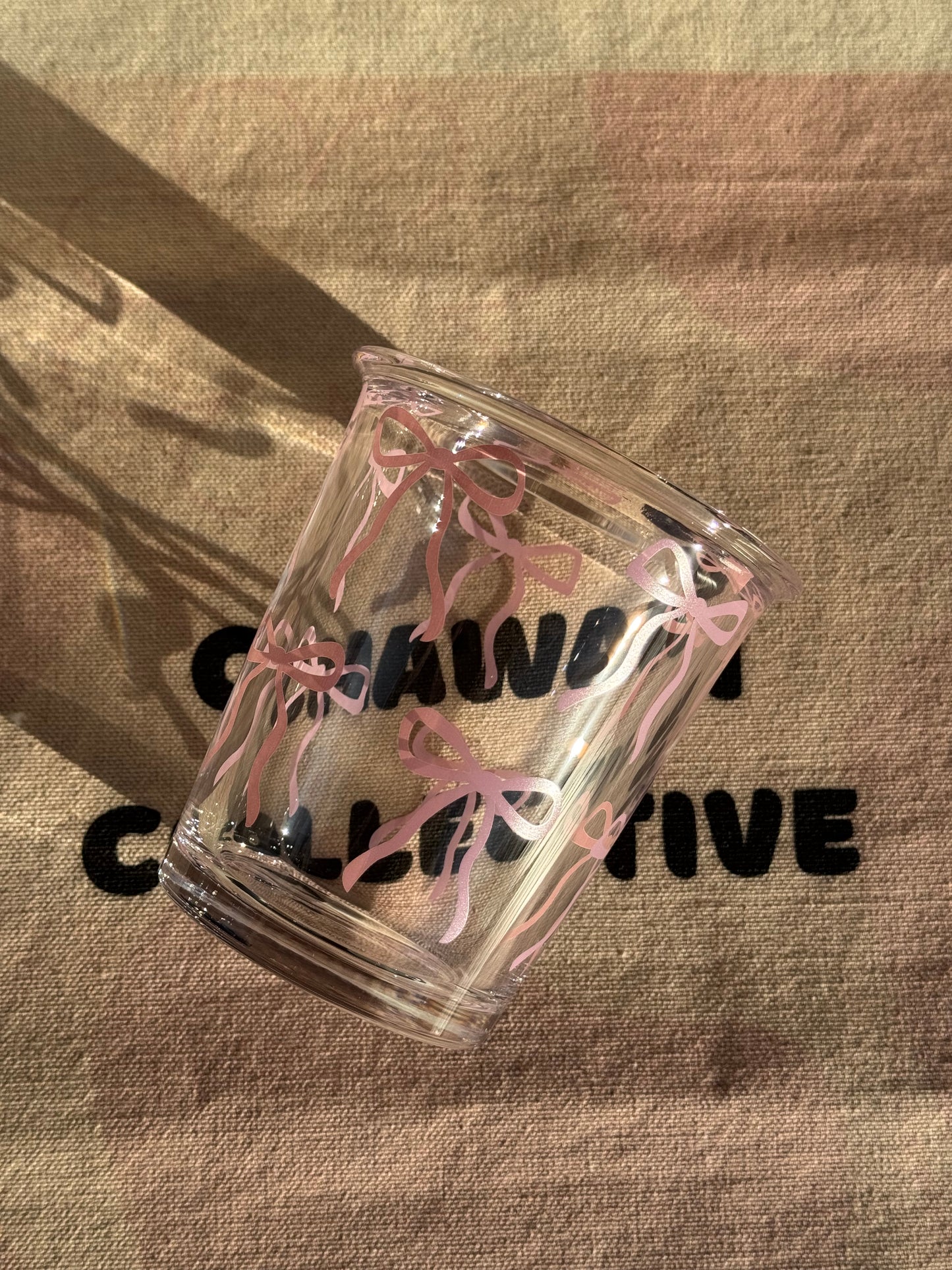 COQUETTE BOW GLASS CUP 🌸