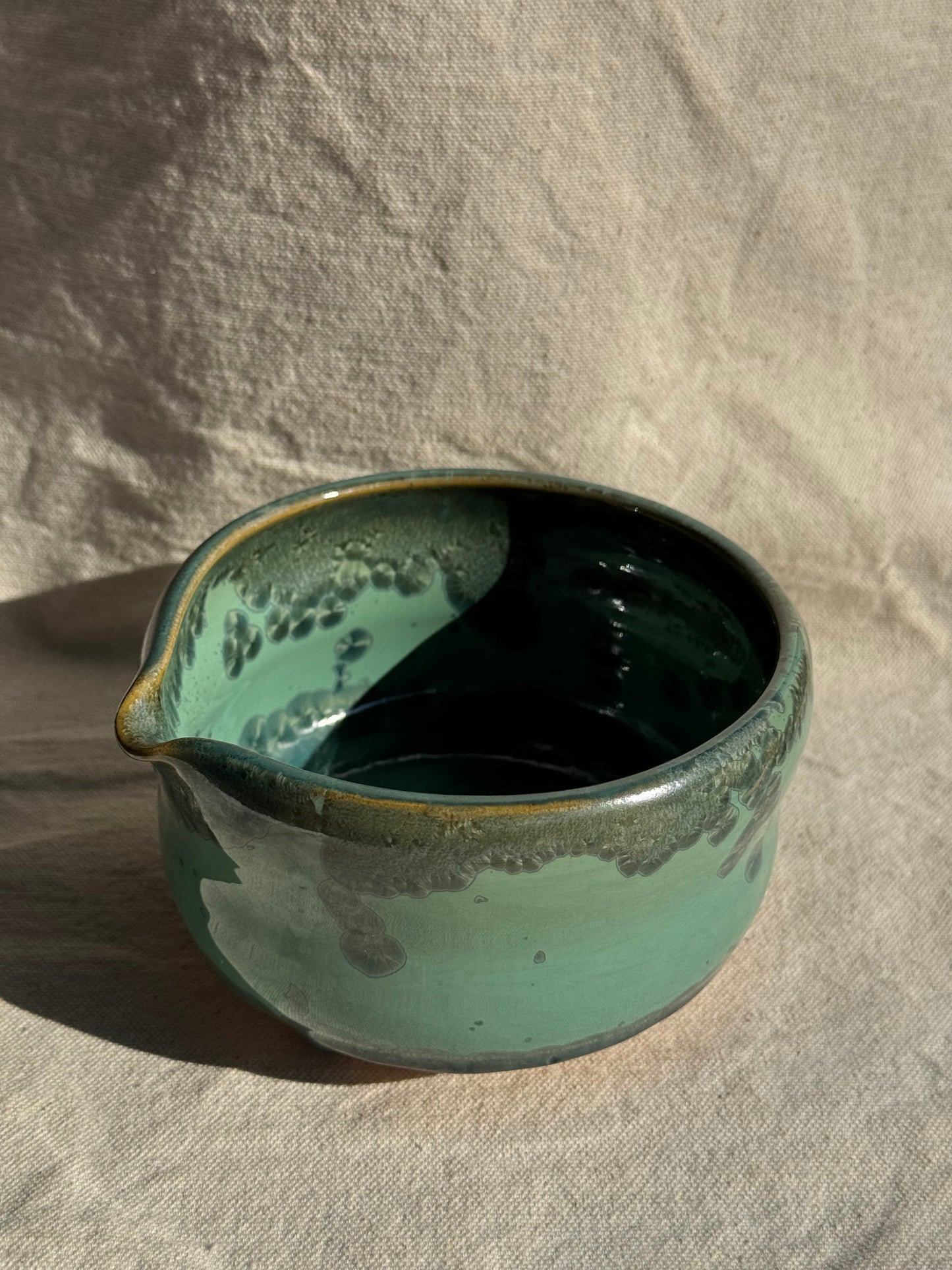 MATCHA BOWL GREEN GLAZE KATAKUCHI 🌸