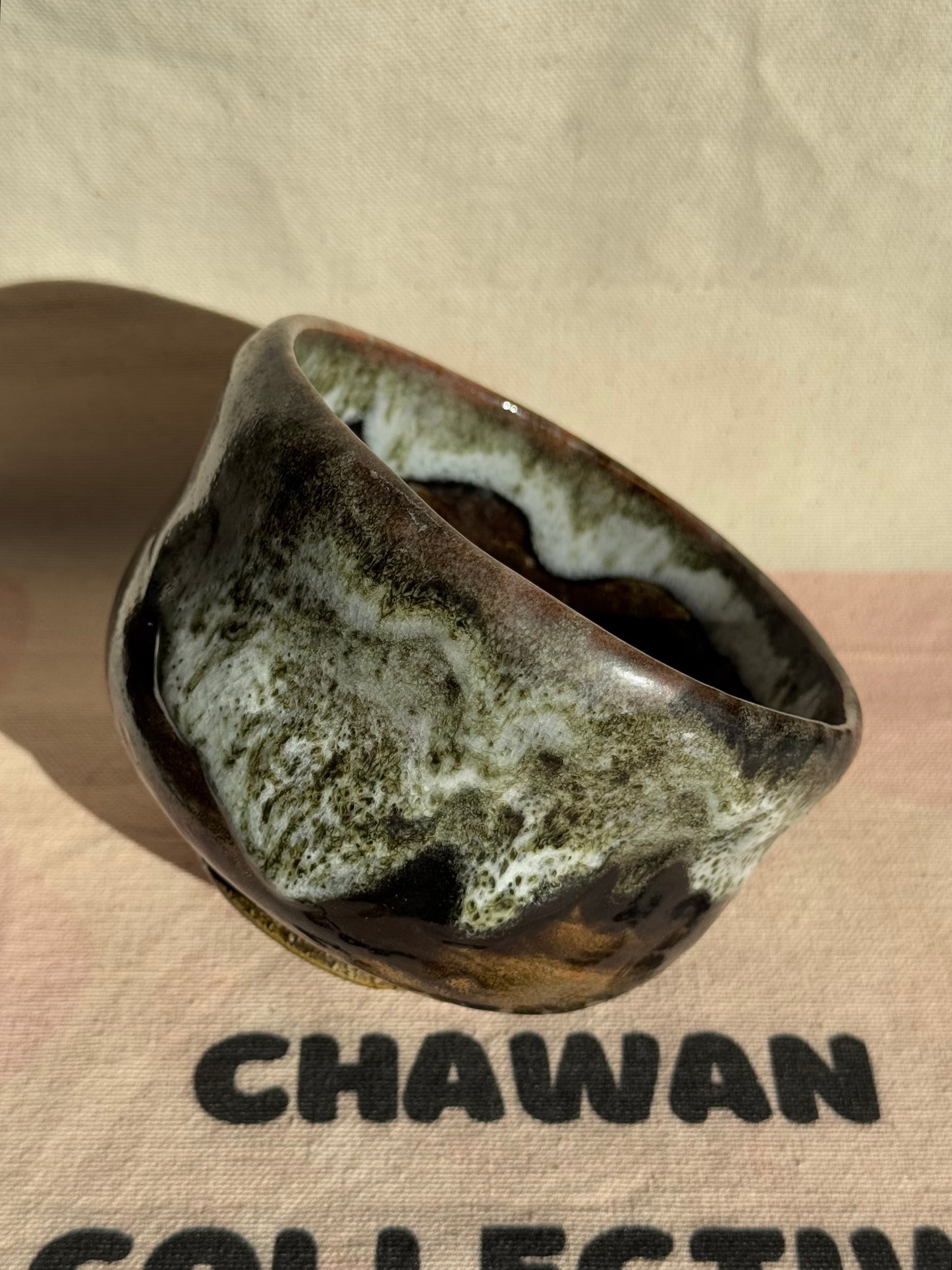 TEA BOWL OHI RAKU DRIPPING GLAZE 🌸