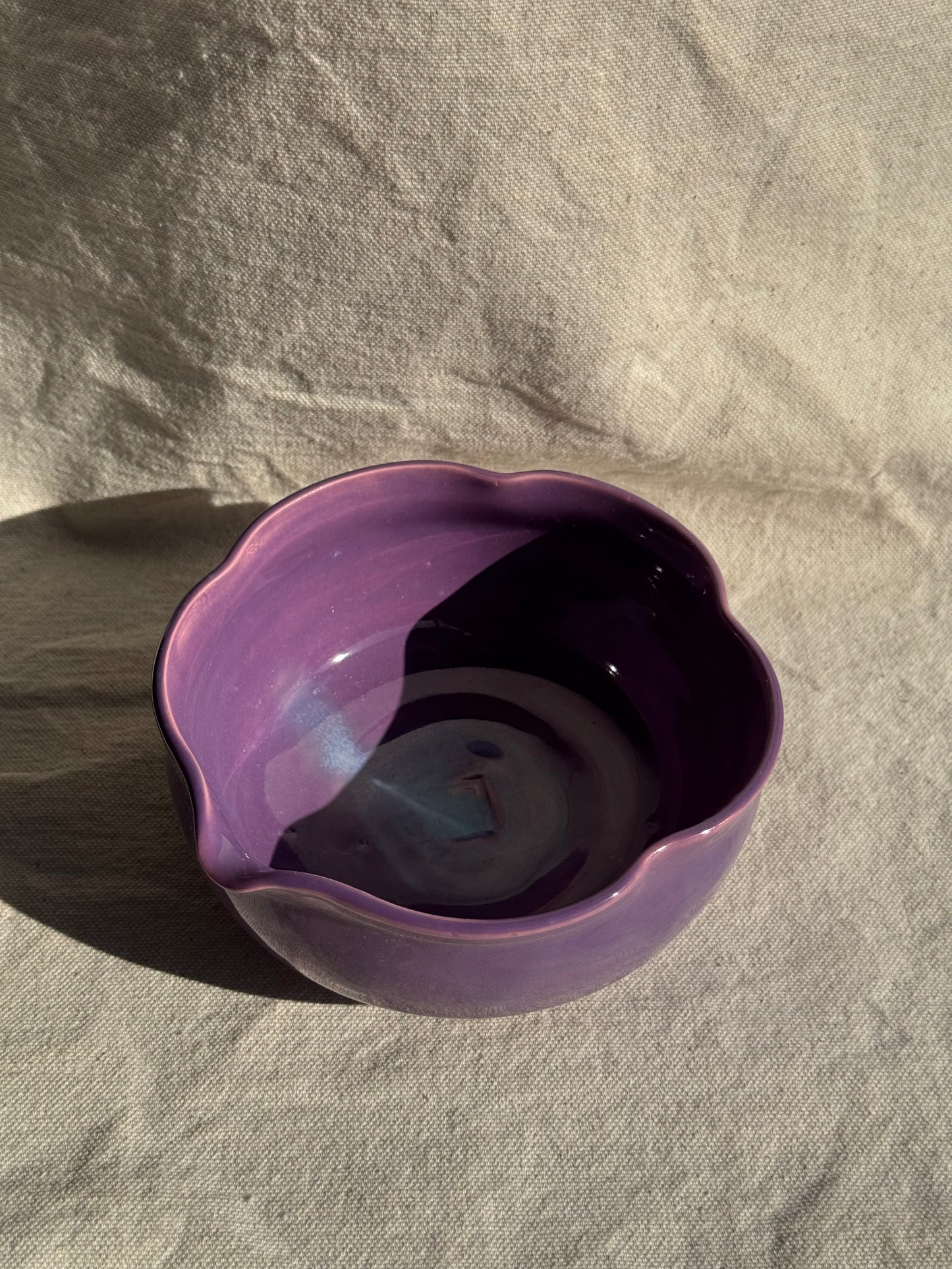 MATCHA BOWL VIOLET FLORAL KATAKUCHI 🌸