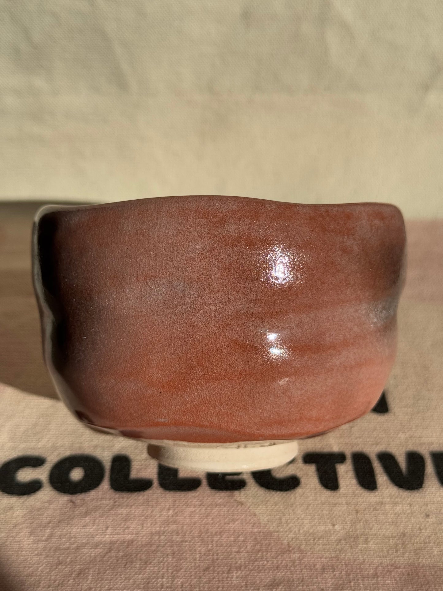 TEA BOWL RAKU YAKI AKA RAKU MILKY GLAZE 🌸
