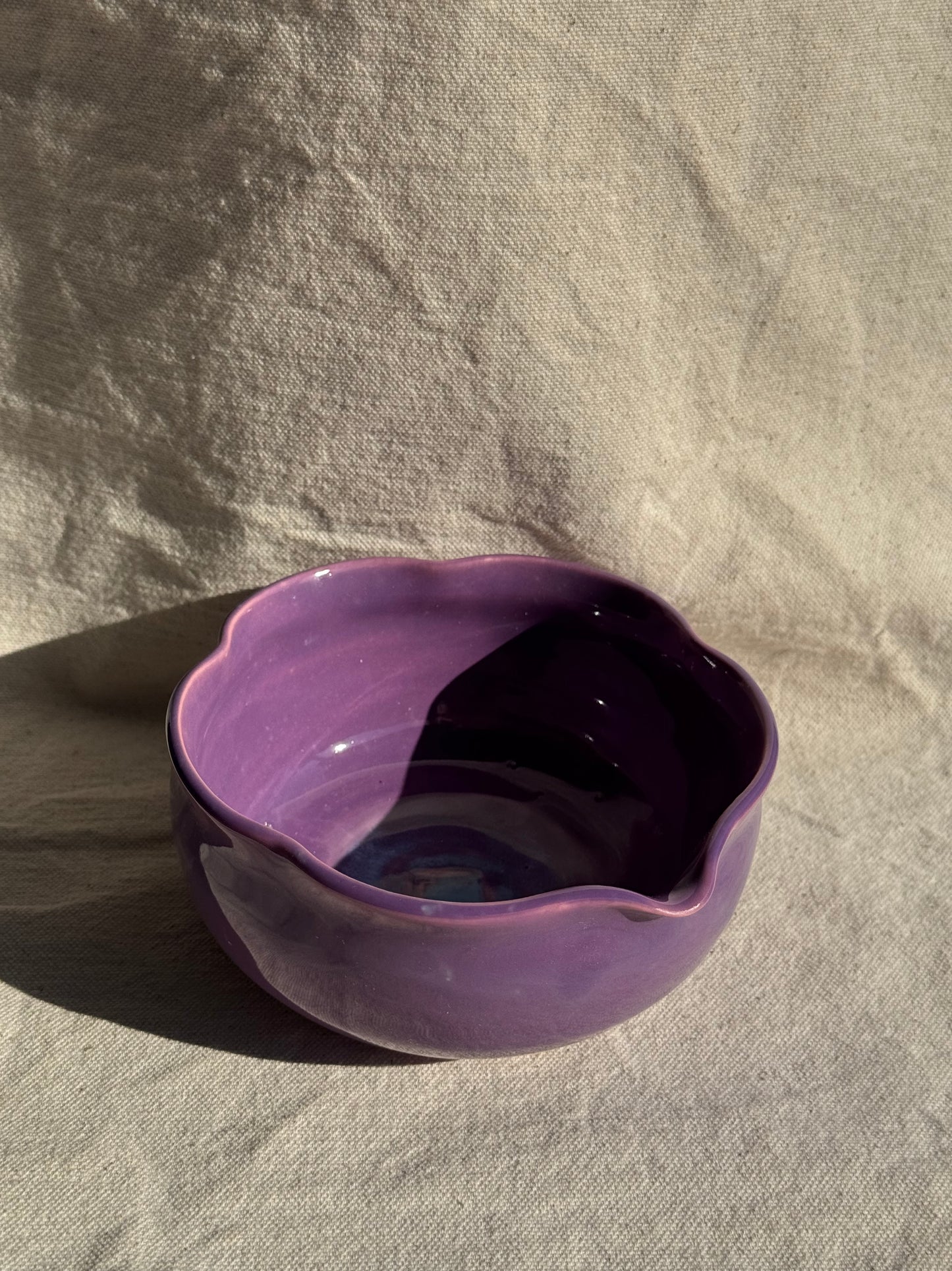 MATCHA BOWL VIOLET FLORAL KATAKUCHI 🌸