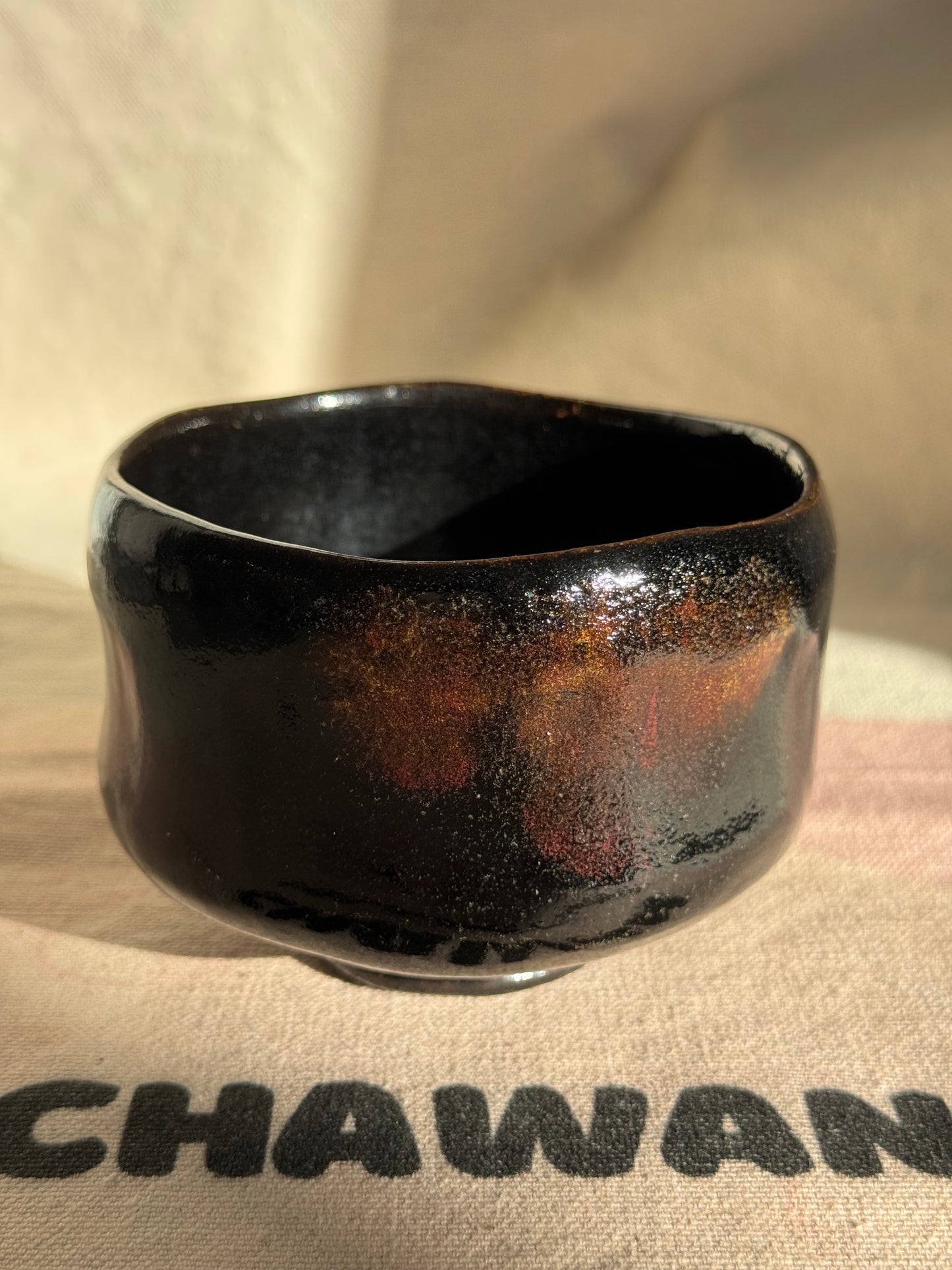 MATCHA TEA BOWL MINI KURO RAKU 🌸