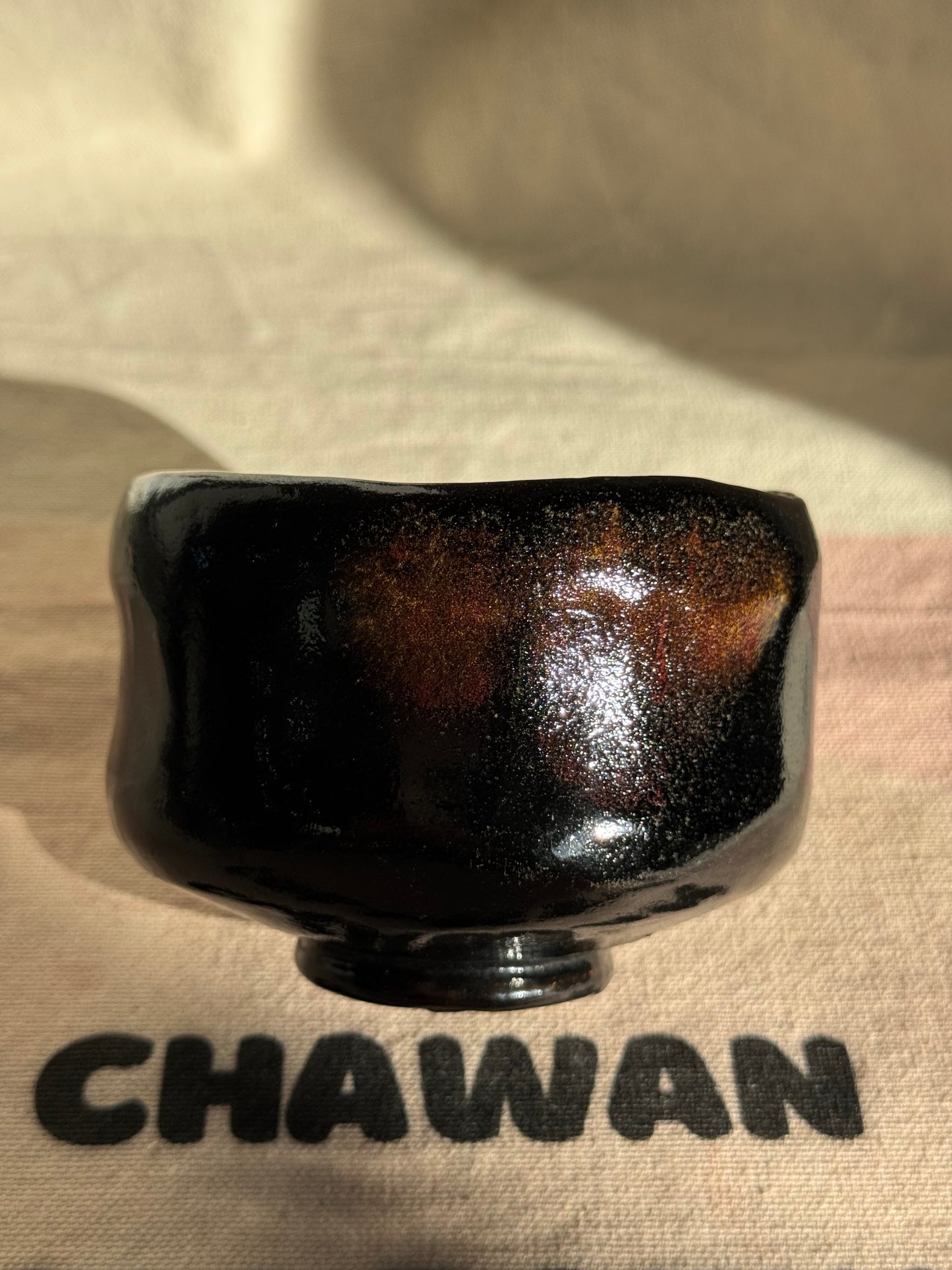 MATCHA TEA BOWL MINI KURO RAKU 🌸