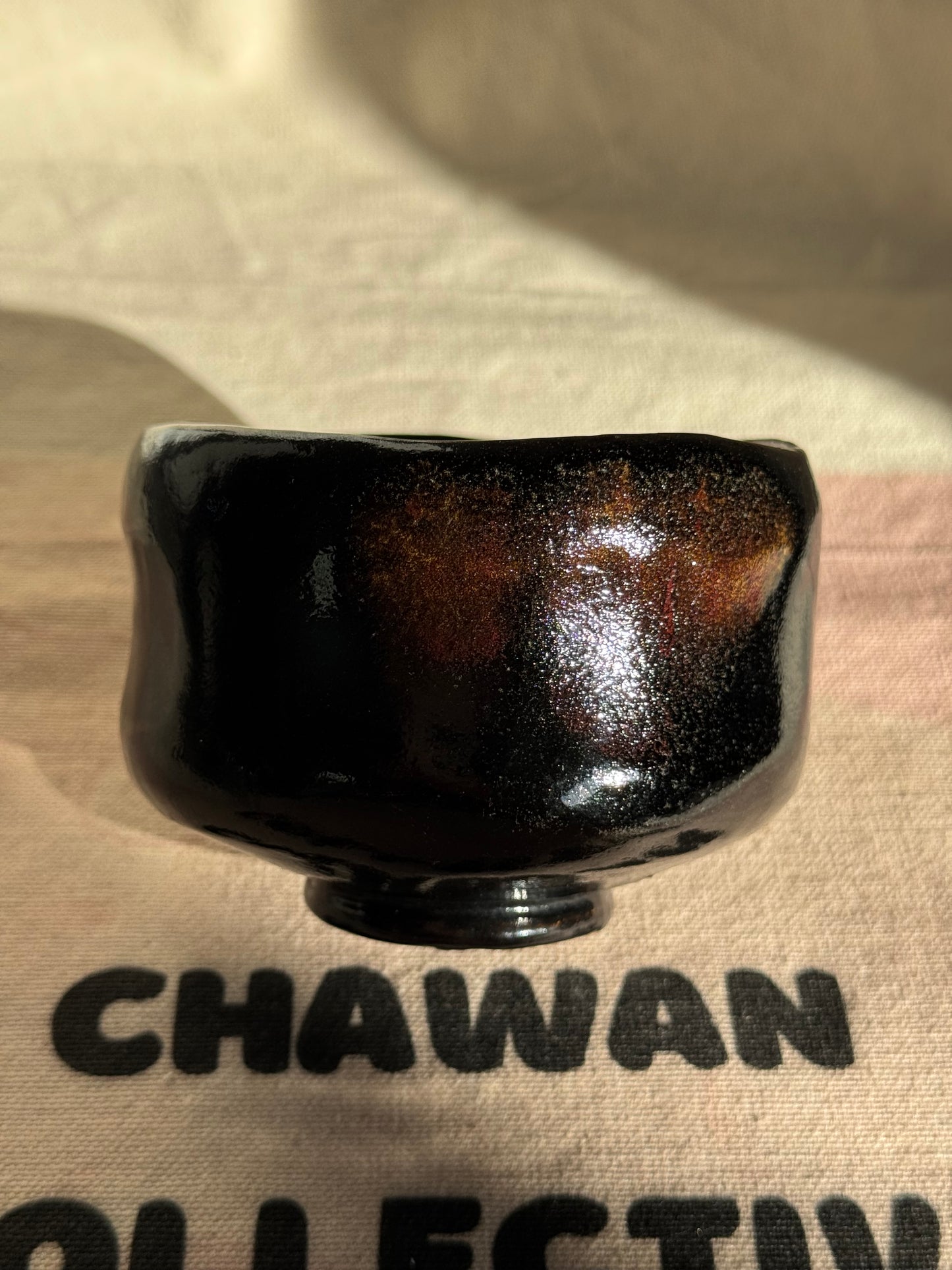 MATCHA TEA BOWL MINI KURO RAKU 🌸