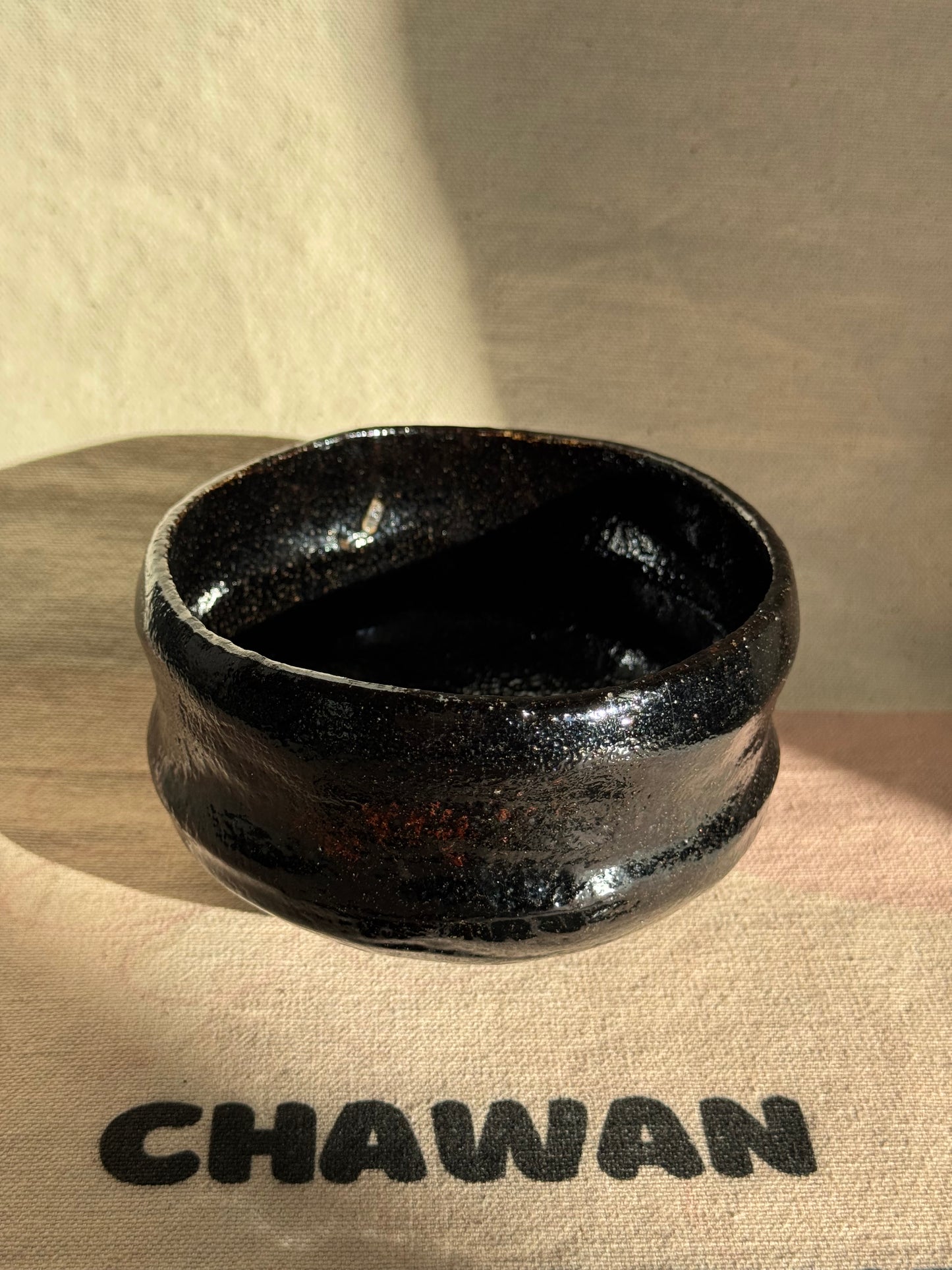 MATCHA TEA BOWL KURO RAKU - KICHIZAEMON 🌸