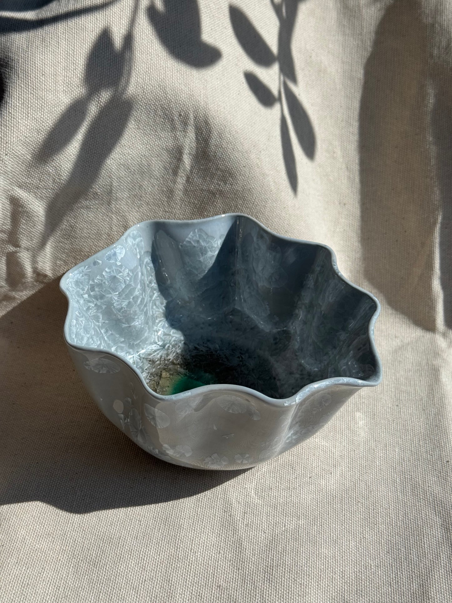 MATCHA BOWL SEASHELL GREY GLAZE KATAKUCHI πΈ