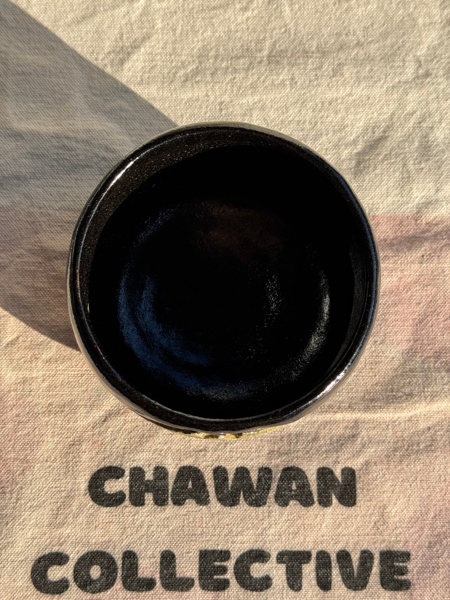 MATCHA TEA BOWL KURO RAKU MT FUJI πΈ