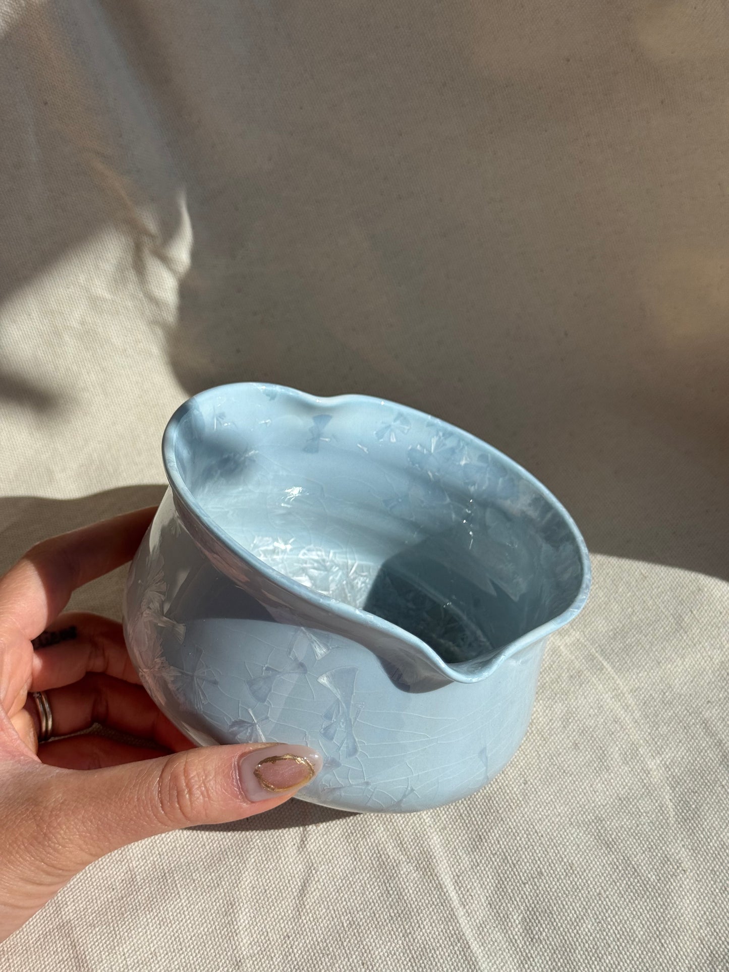 MATCHA BOWL BABY BLUE LOVE HEART KATAKUCHI πΈ